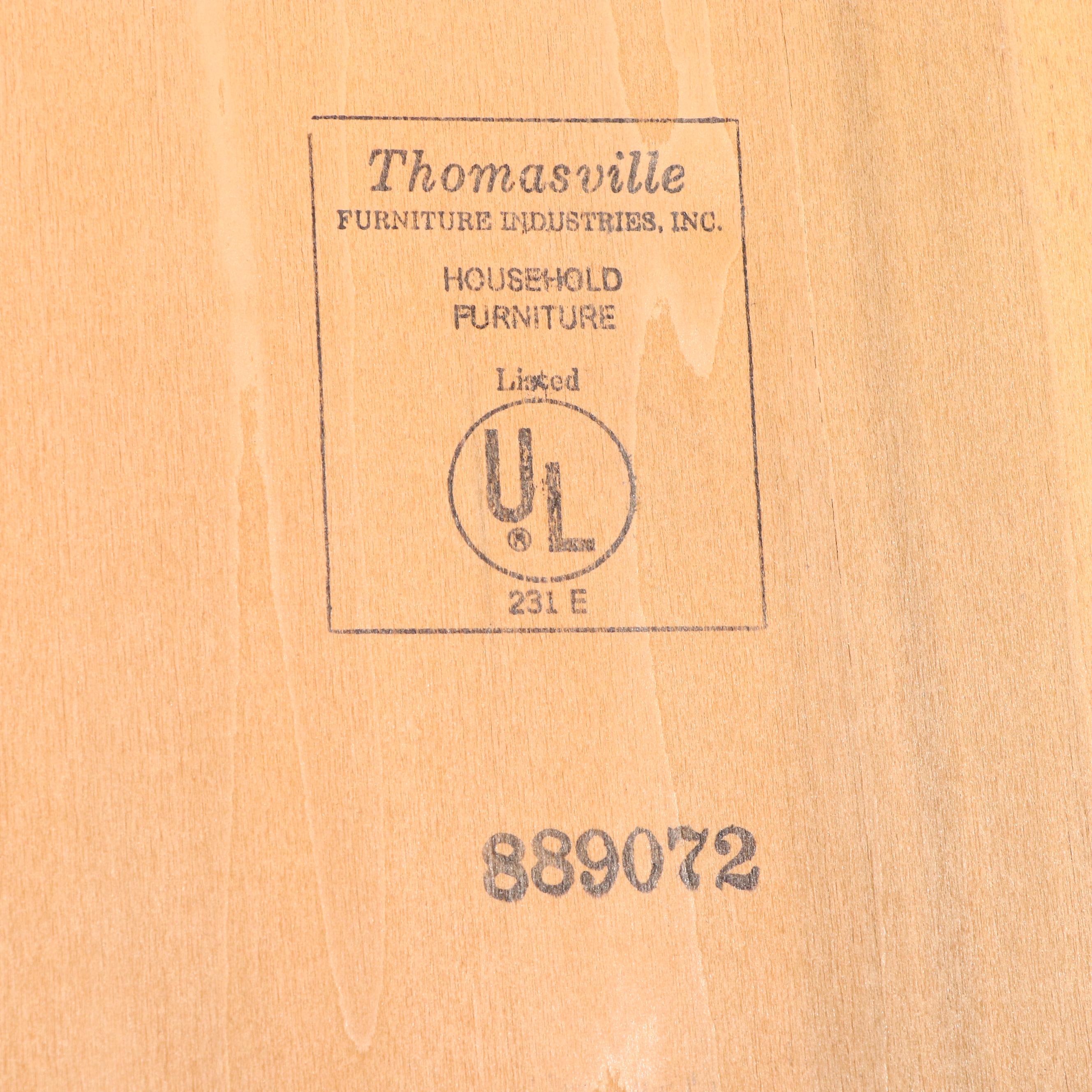 Thomasville Furniture Pine Illuminated Display Cabinet Pair