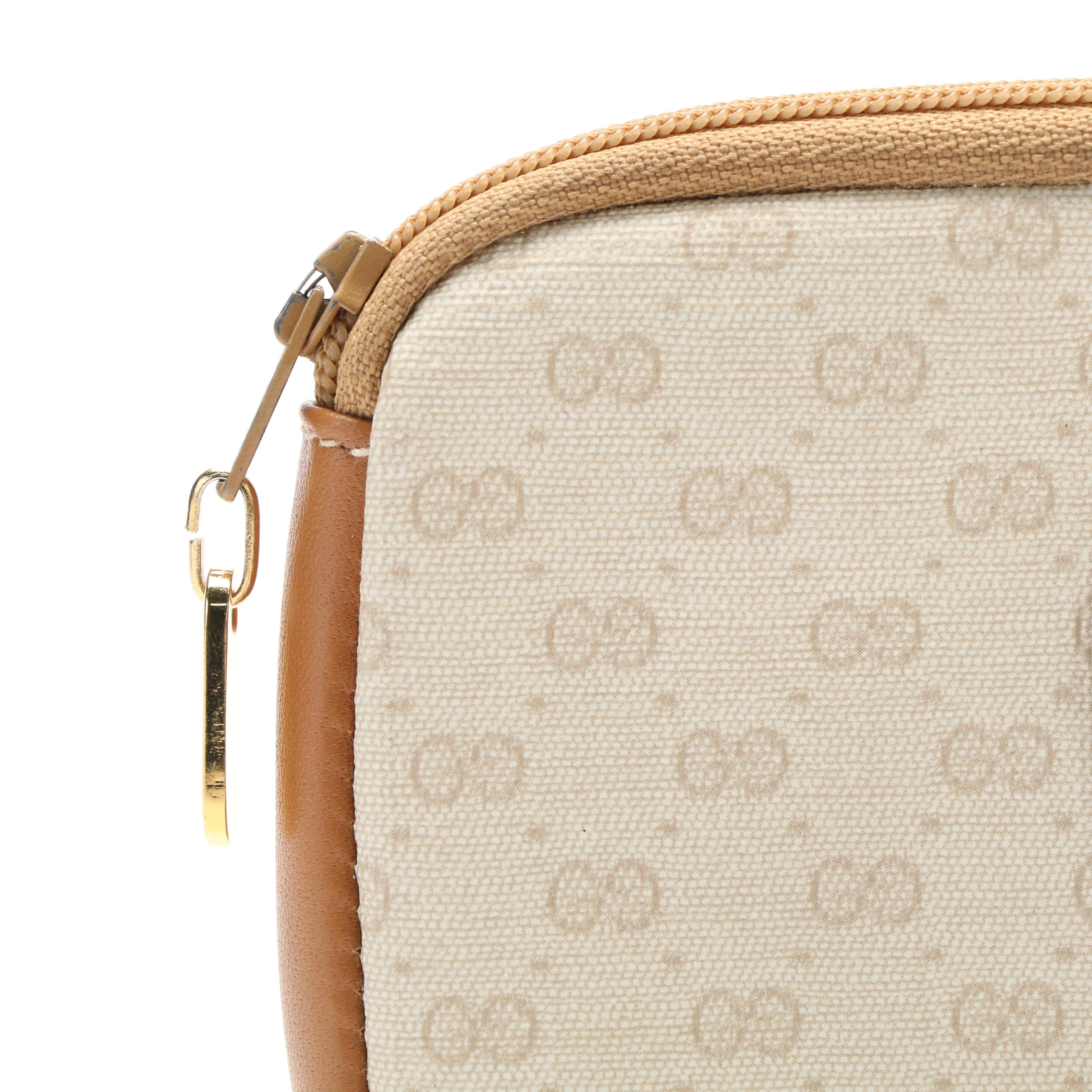 Gucci GG Microguccissima Coated Canvas and Leather Zip Pouch