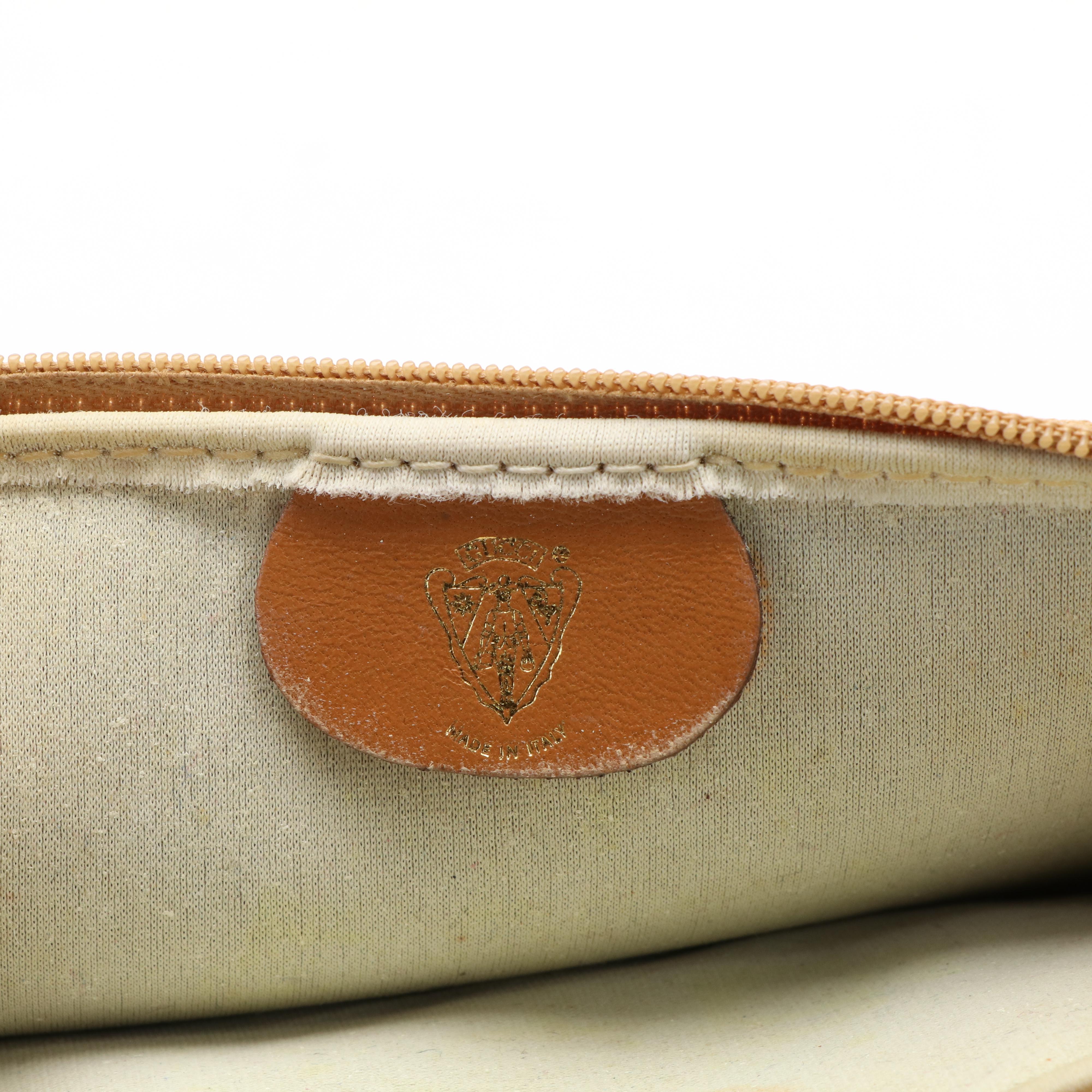 Gucci GG Microguccissima Coated Canvas and Leather Zip Pouch