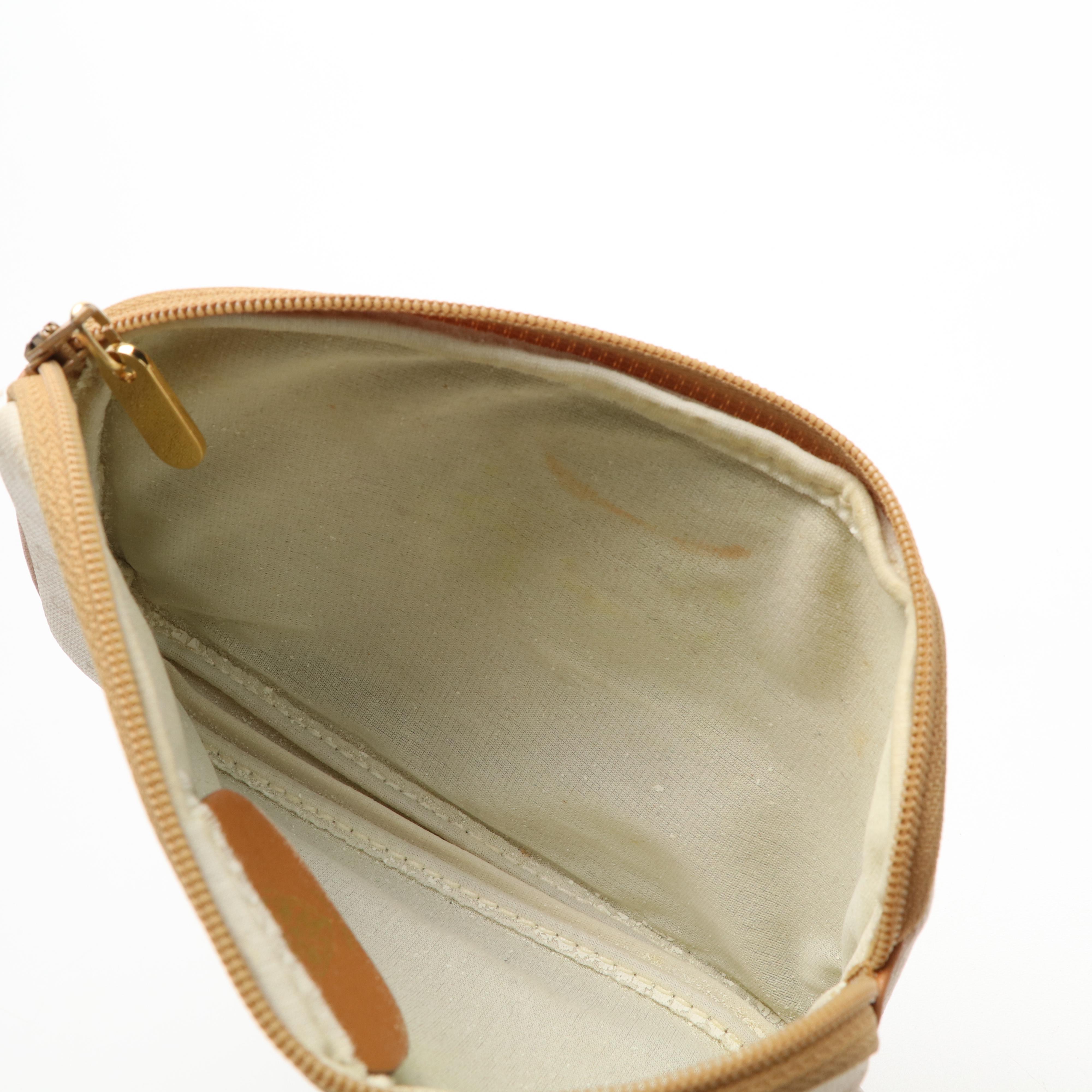 Gucci GG Microguccissima Coated Canvas and Leather Zip Pouch