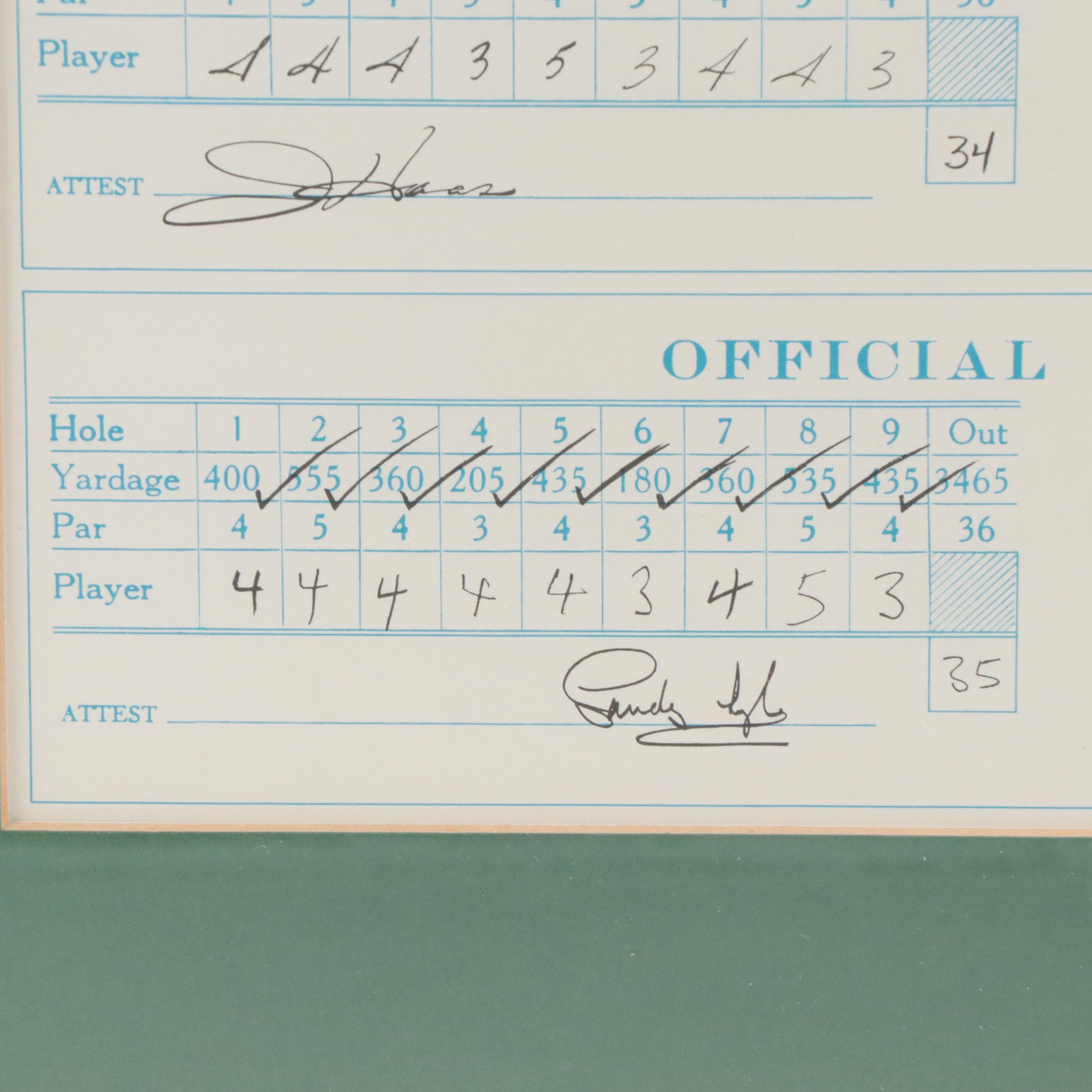 Jack Nicklaus Signed 1986 Masters Tournament Scorecard