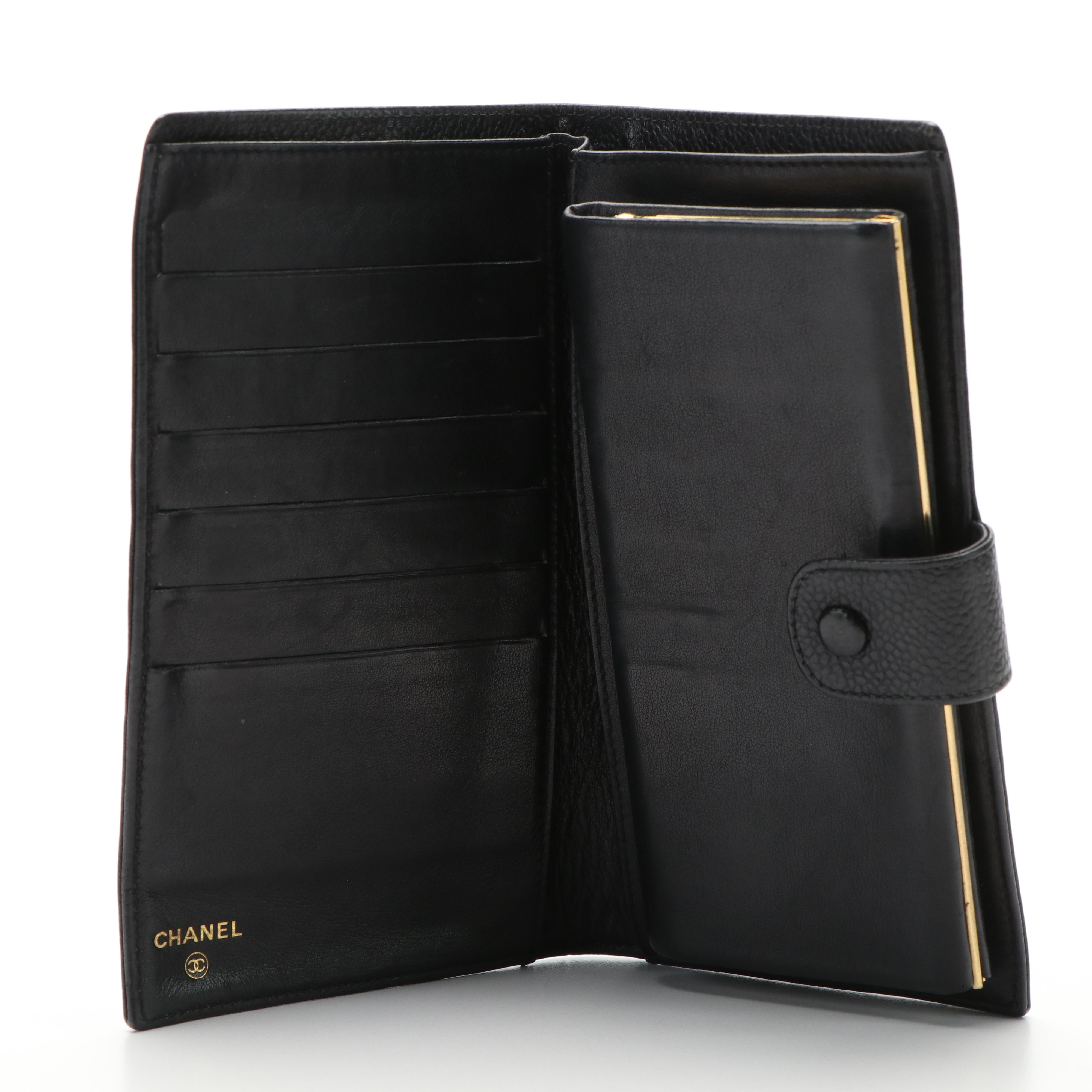 Chanel CC Black Caviar Leather Wallet