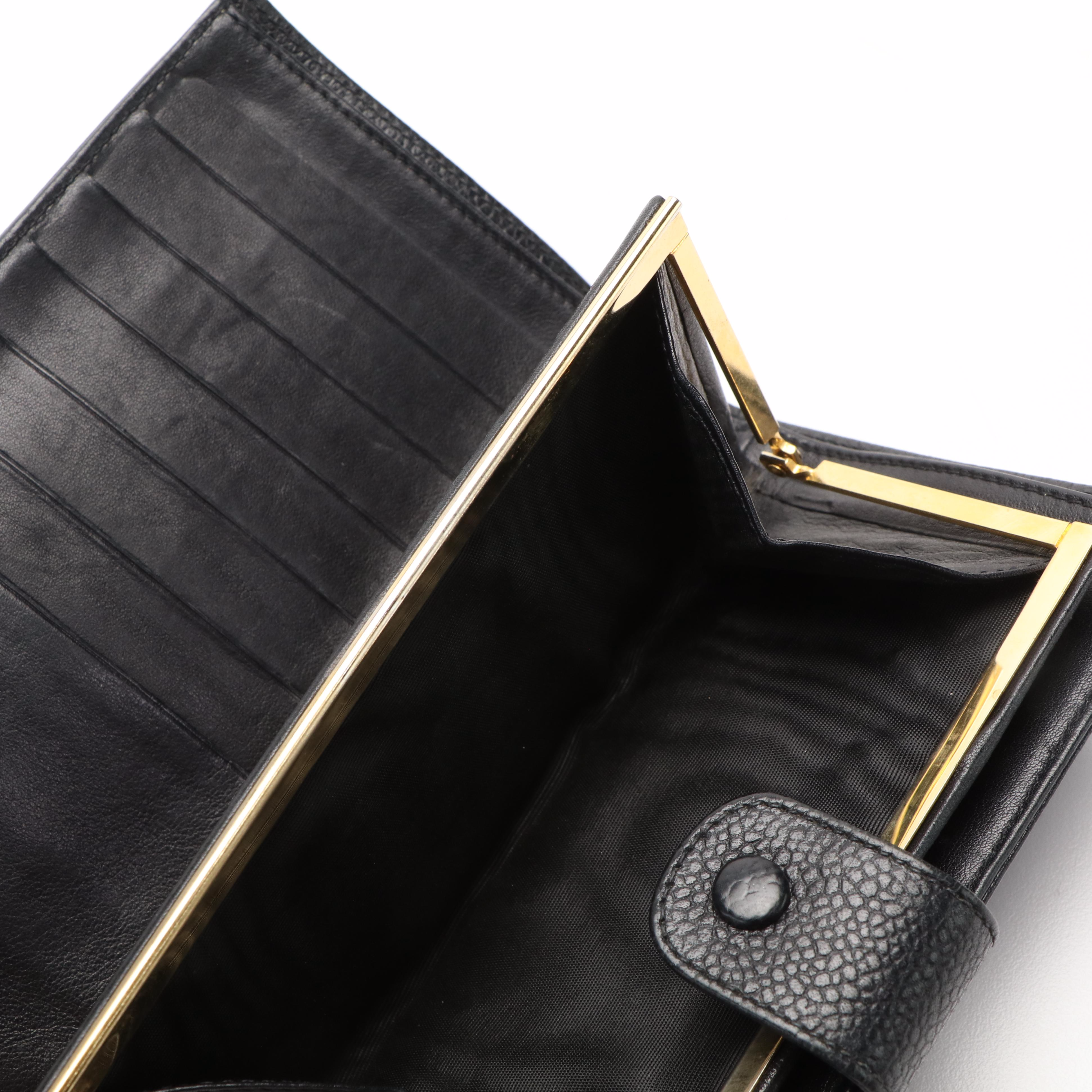 Chanel CC Black Caviar Leather Wallet