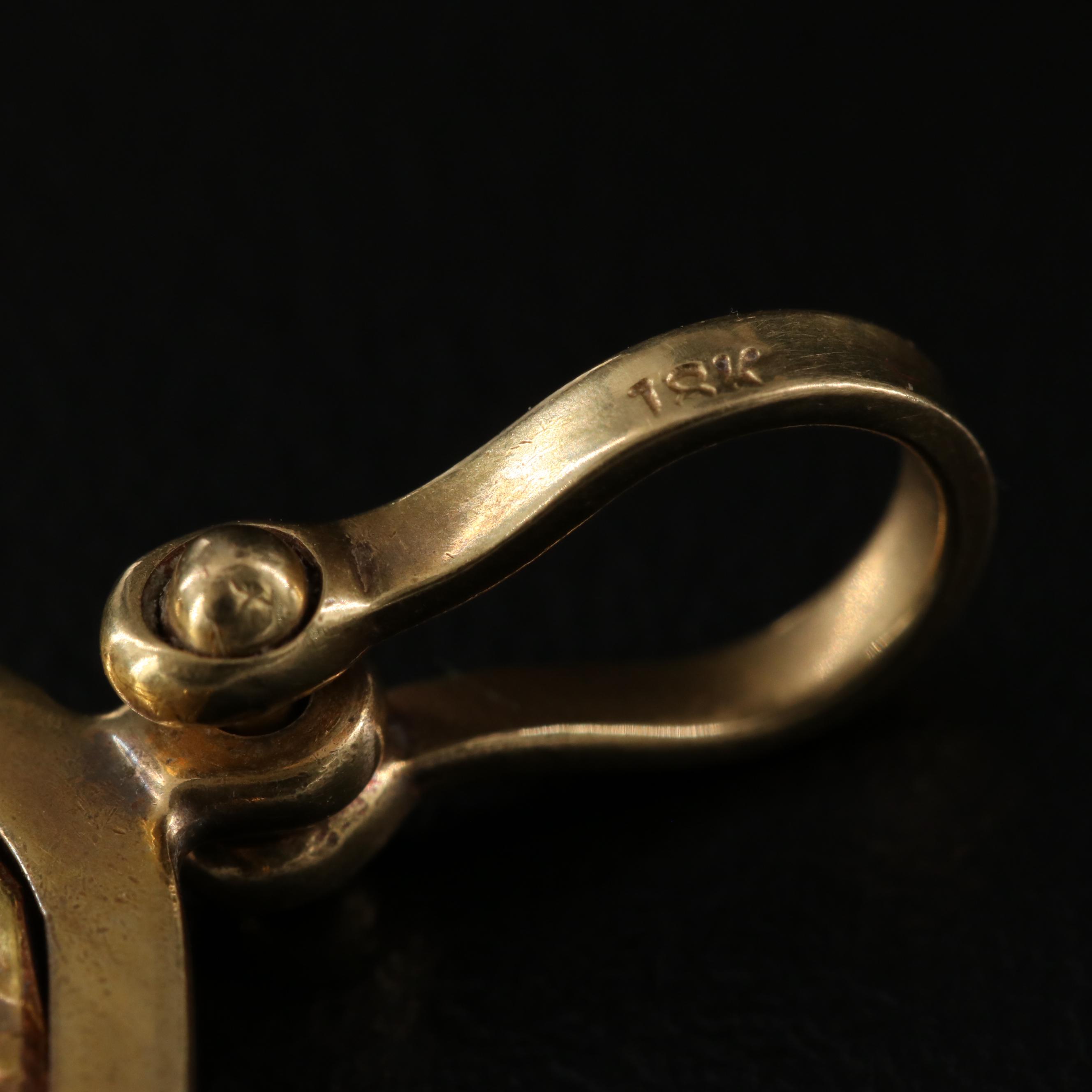 18K Pendant with Spanish 1-Escudo Gold Coin, ca. 1600s