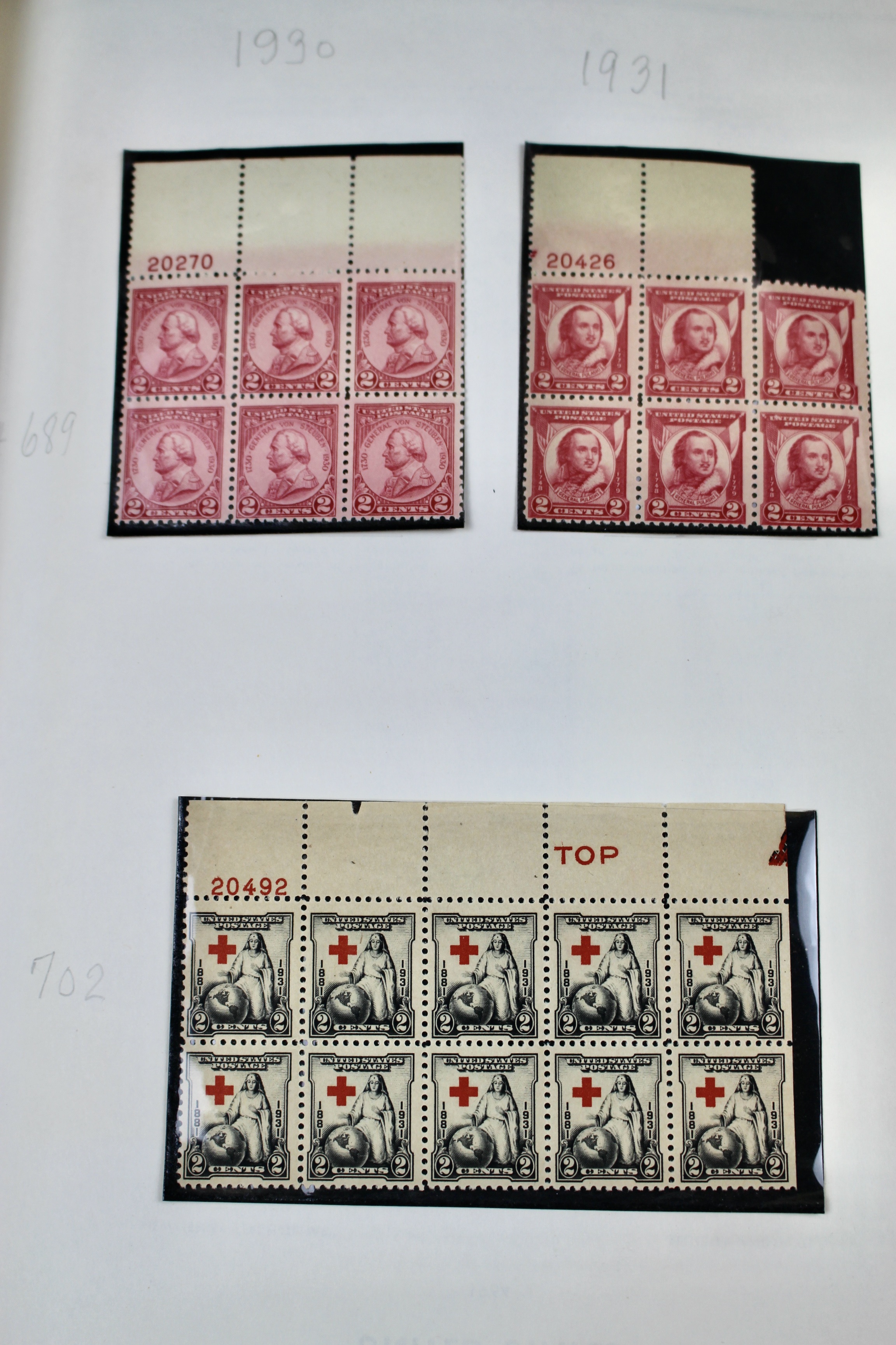 U.S. Postage Stamp Album Mainly Containing Plate Blocks