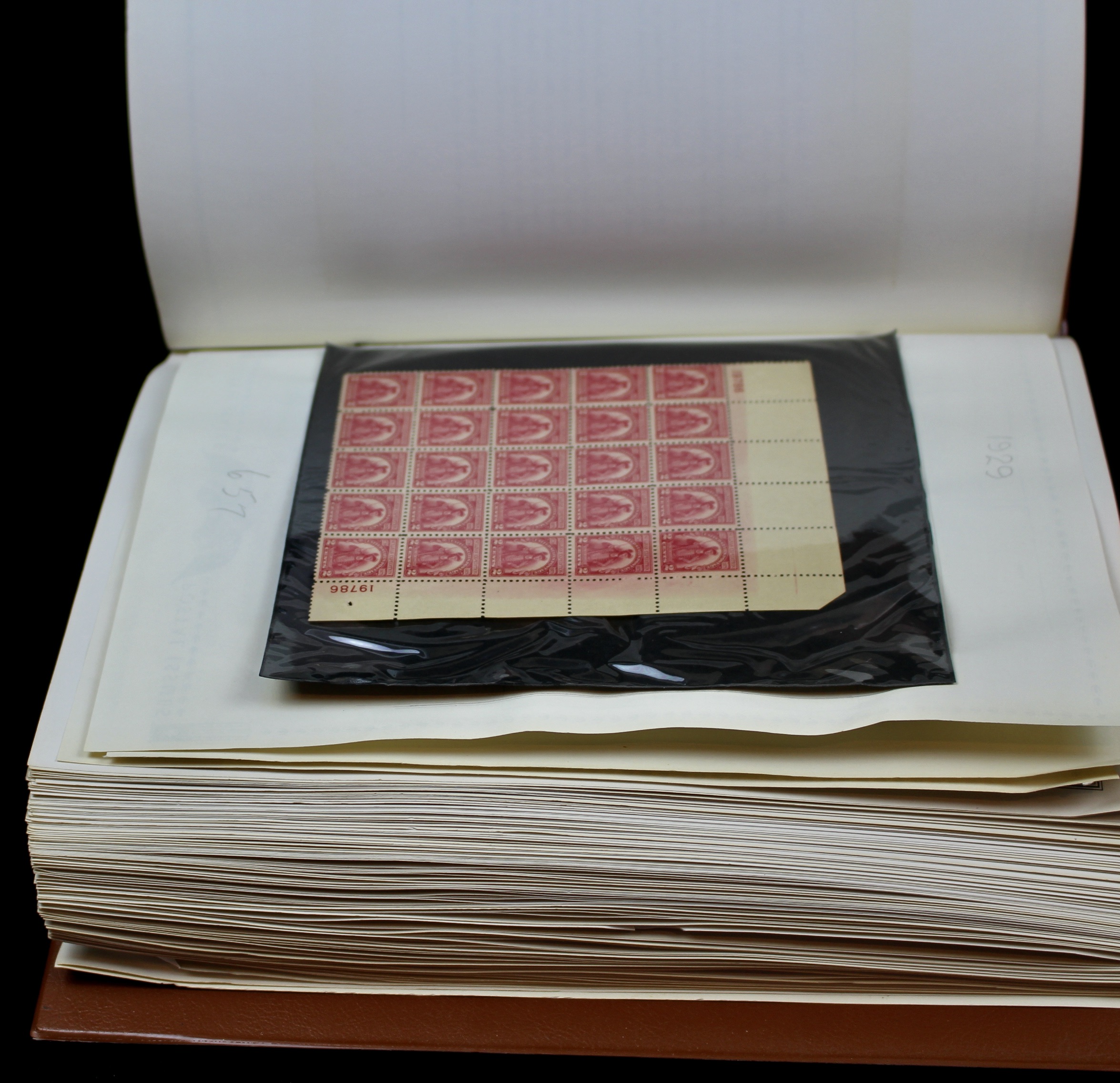 U.S. Postage Stamp Album Mainly Containing Plate Blocks