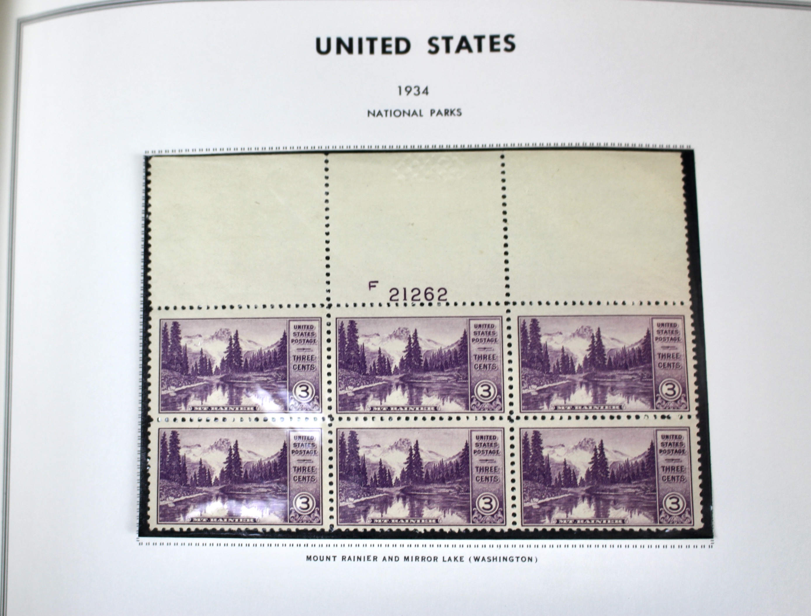 U.S. Postage Stamp Album Mainly Containing Plate Blocks