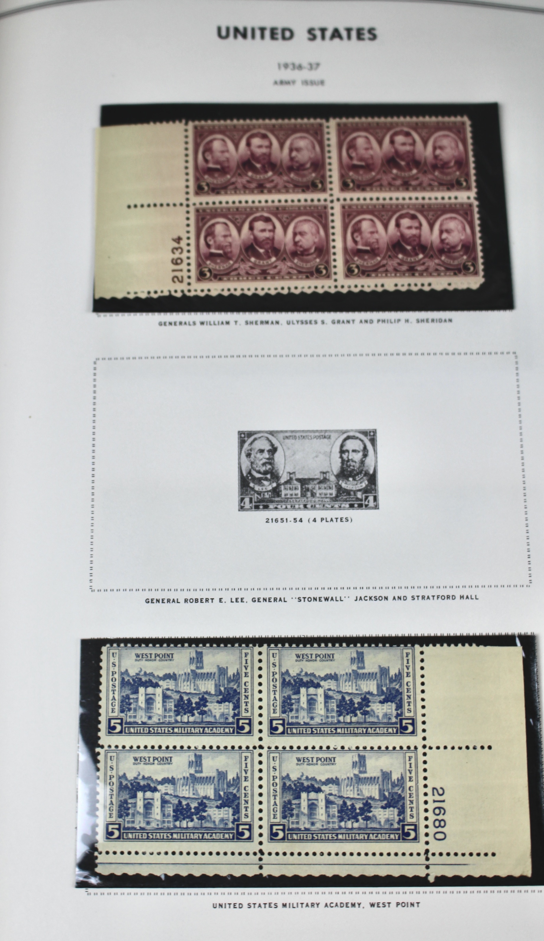 U.S. Postage Stamp Album Mainly Containing Plate Blocks