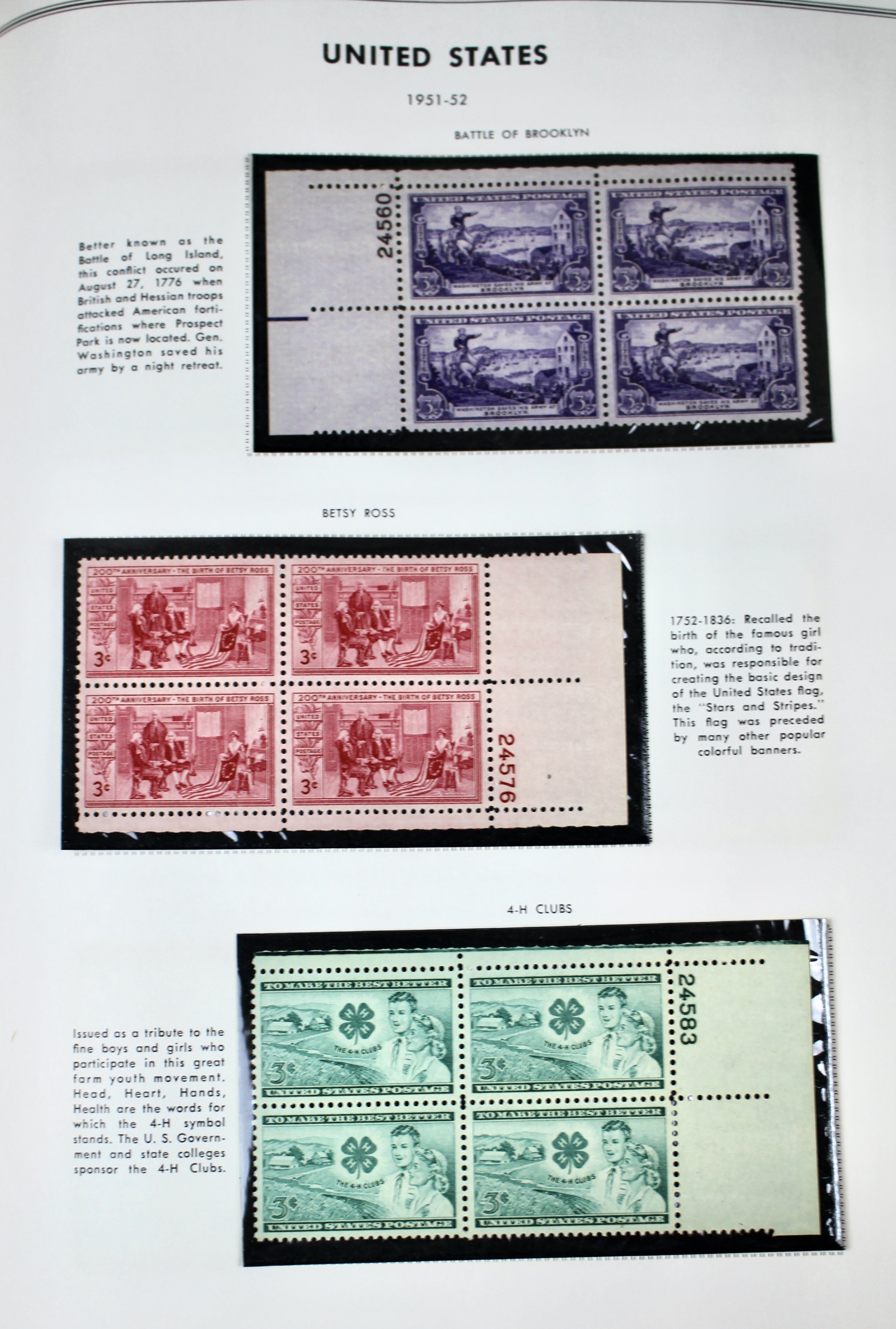 U.S. Postage Stamp Album Mainly Containing Plate Blocks