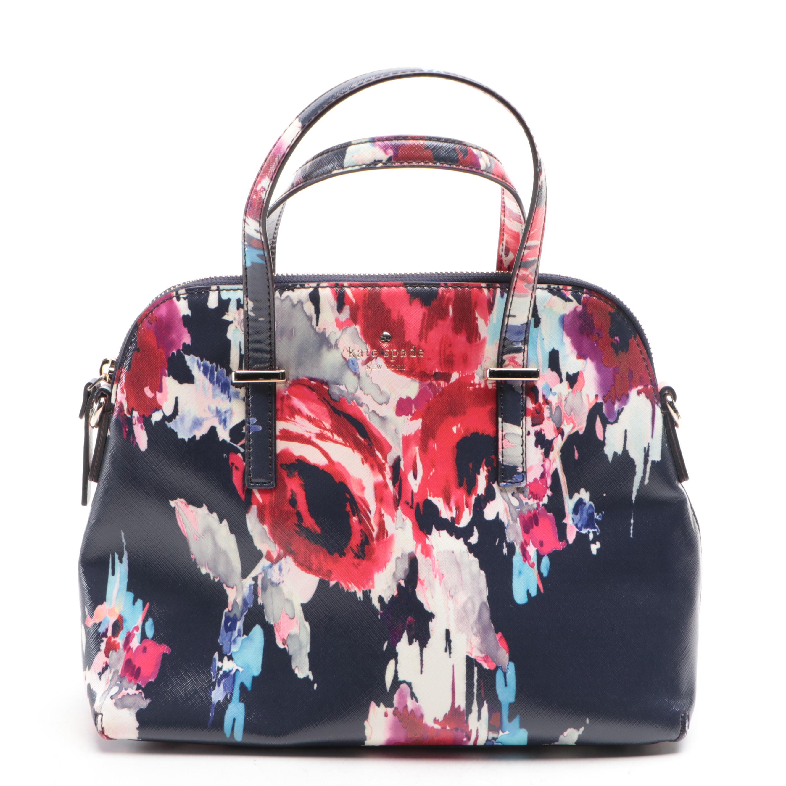 Kate Spade Nadine Woven Spade Leather Bag and Laurel Way Watercolors Satchel