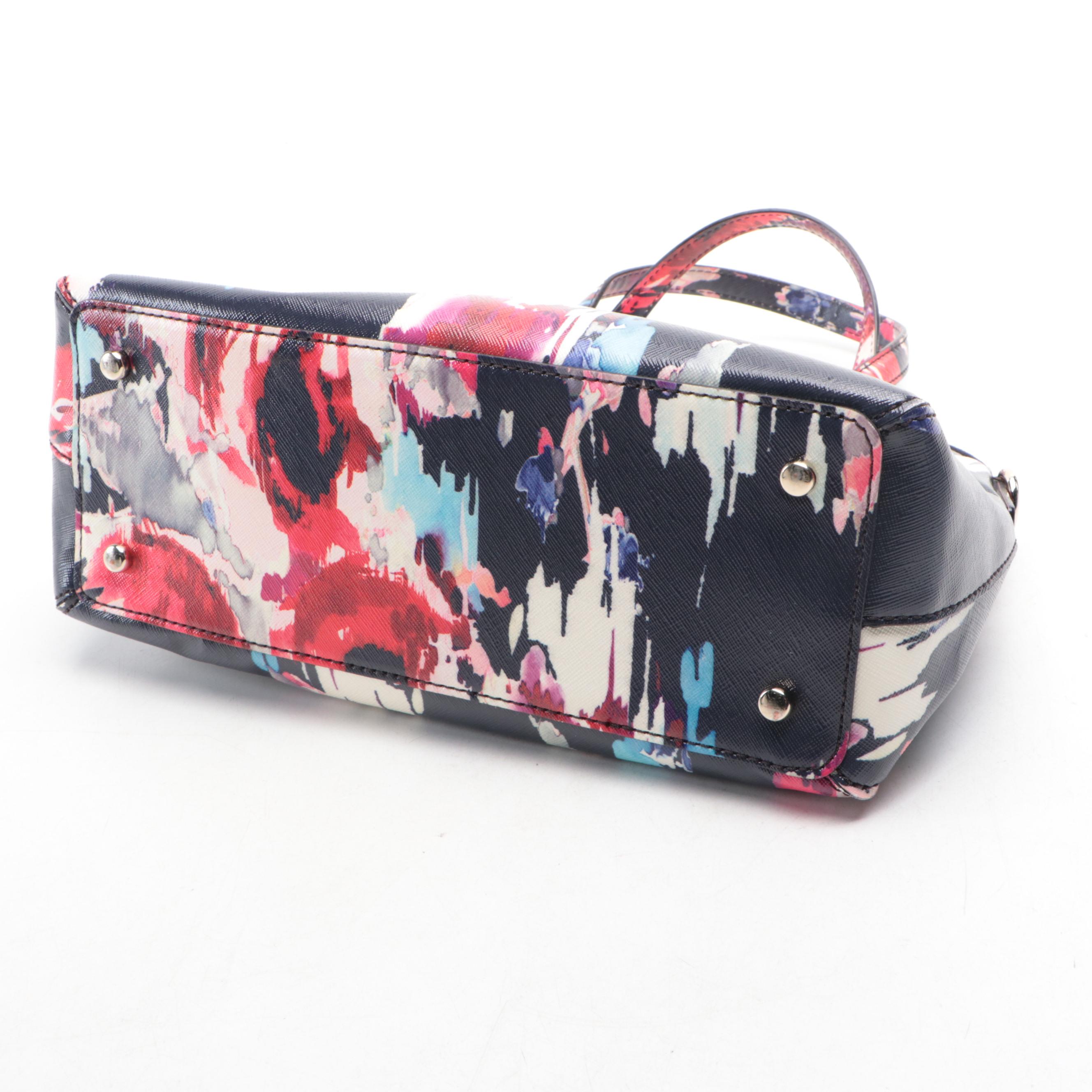 Kate Spade Nadine Woven Spade Leather Bag and Laurel Way Watercolors Satchel