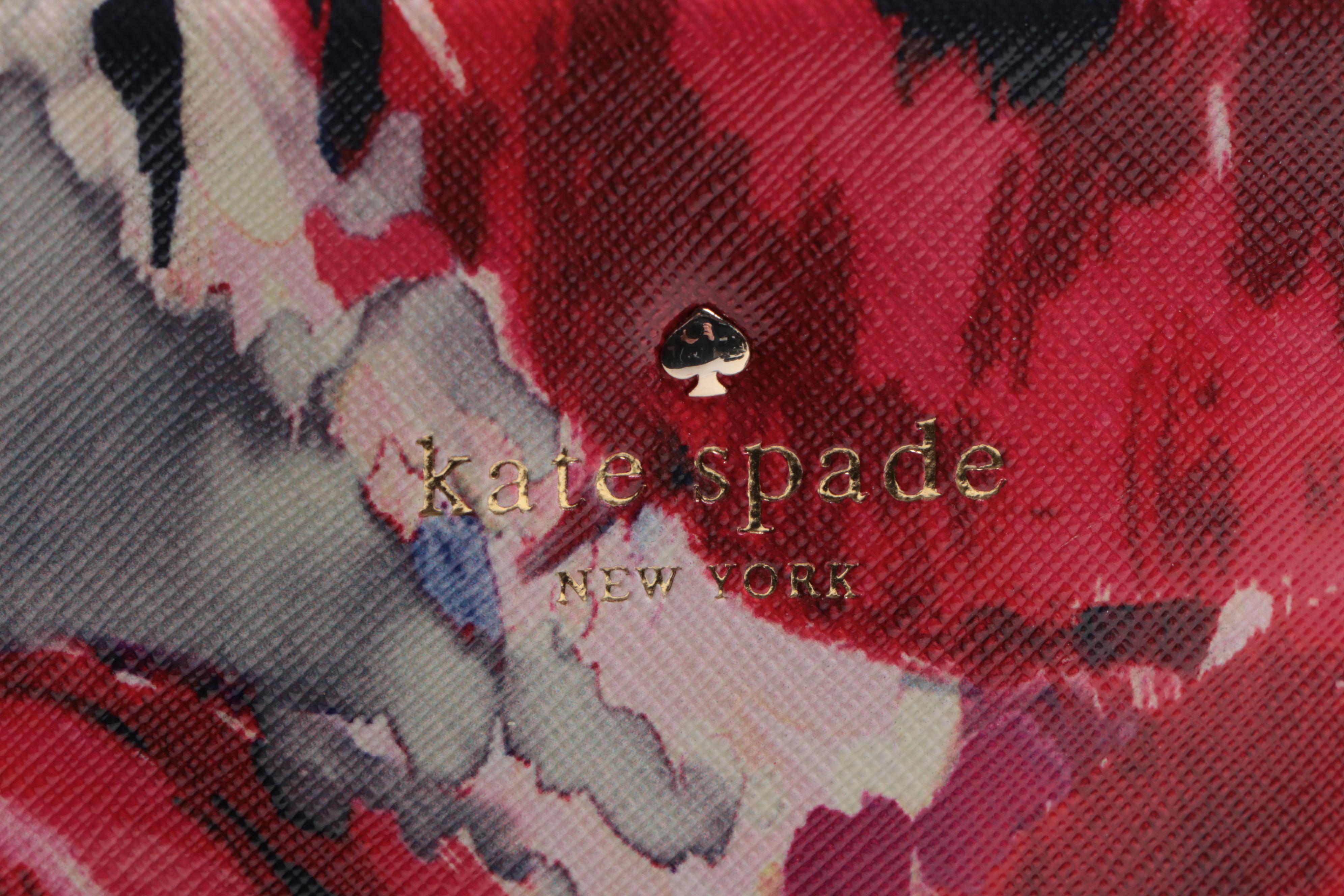 Kate Spade Nadine Woven Spade Leather Bag and Laurel Way Watercolors Satchel