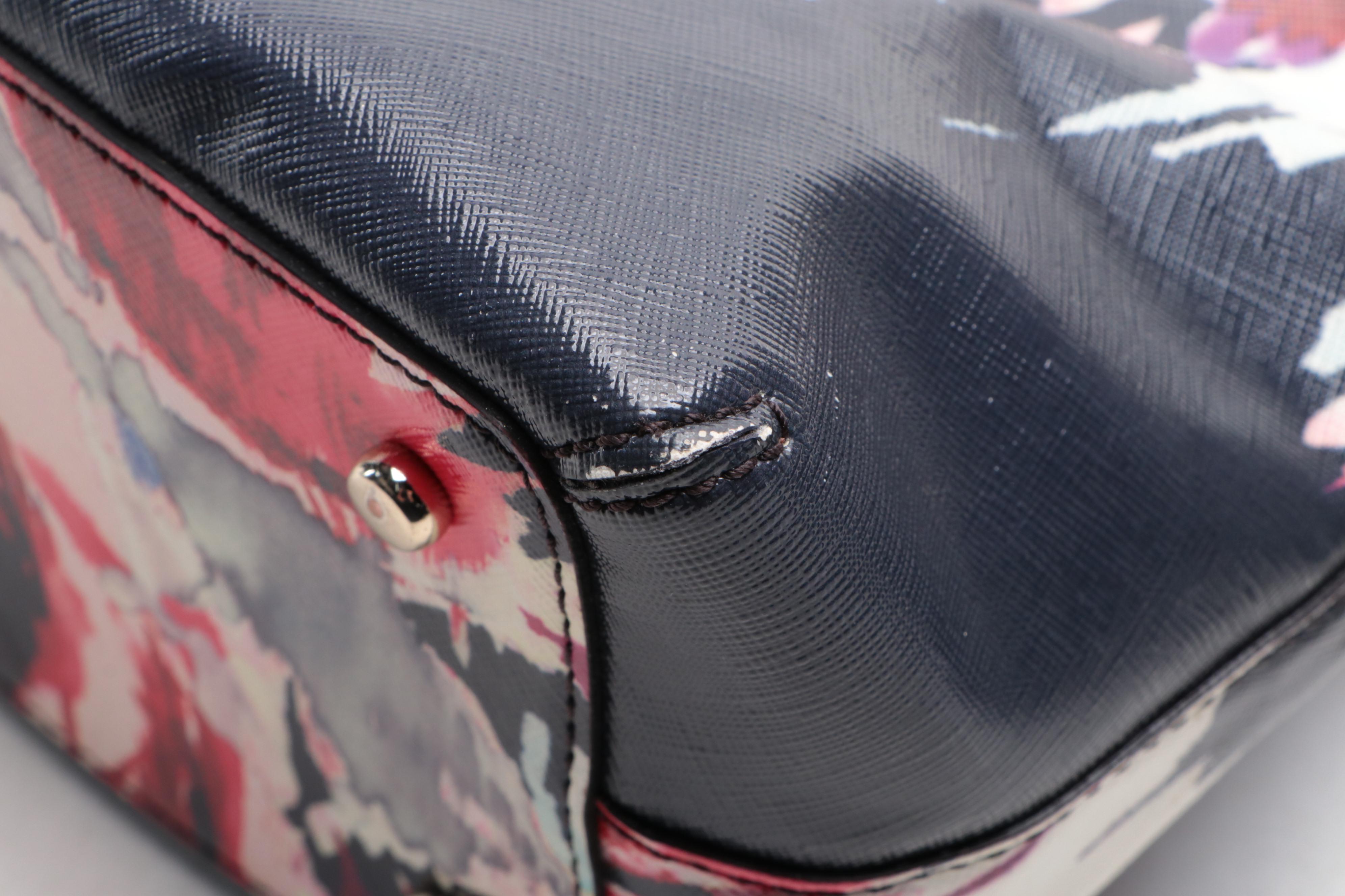 Kate Spade Nadine Woven Spade Leather Bag and Laurel Way Watercolors Satchel