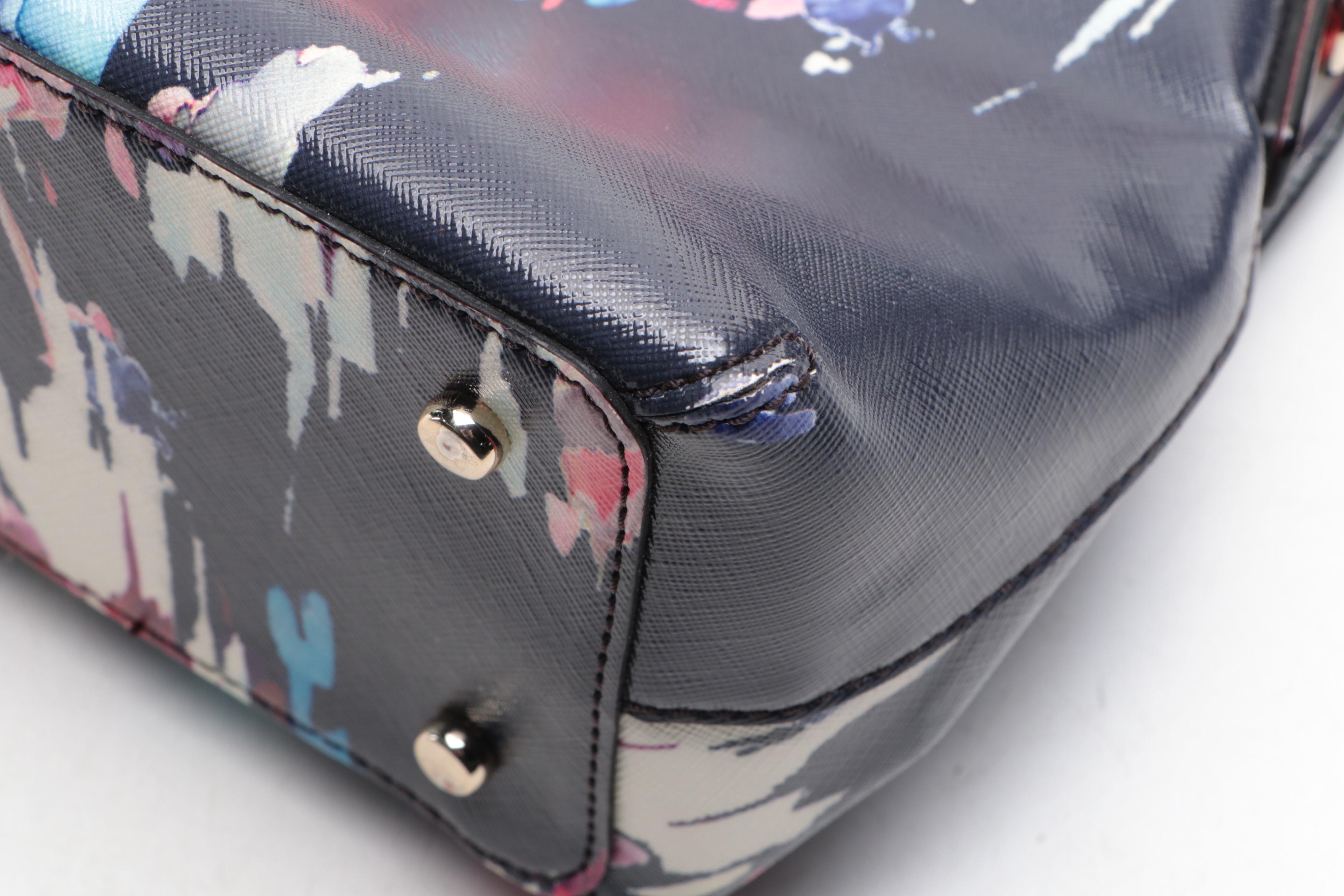 Kate Spade Nadine Woven Spade Leather Bag and Laurel Way Watercolors Satchel