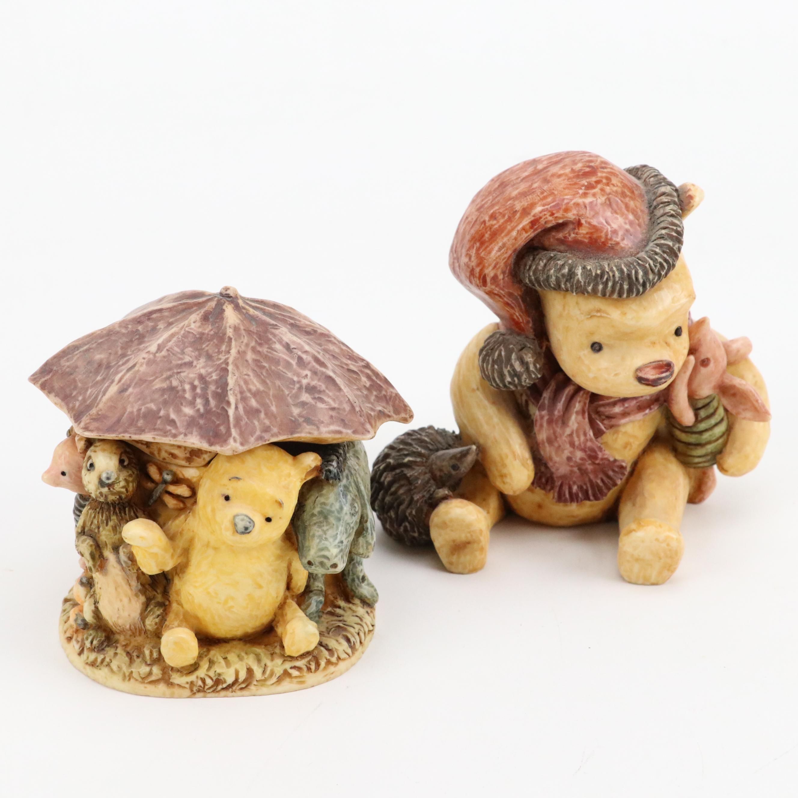 Harmony Kingdom "Classic Pooh" and "Hundred Acre Wood" Resin Figurines