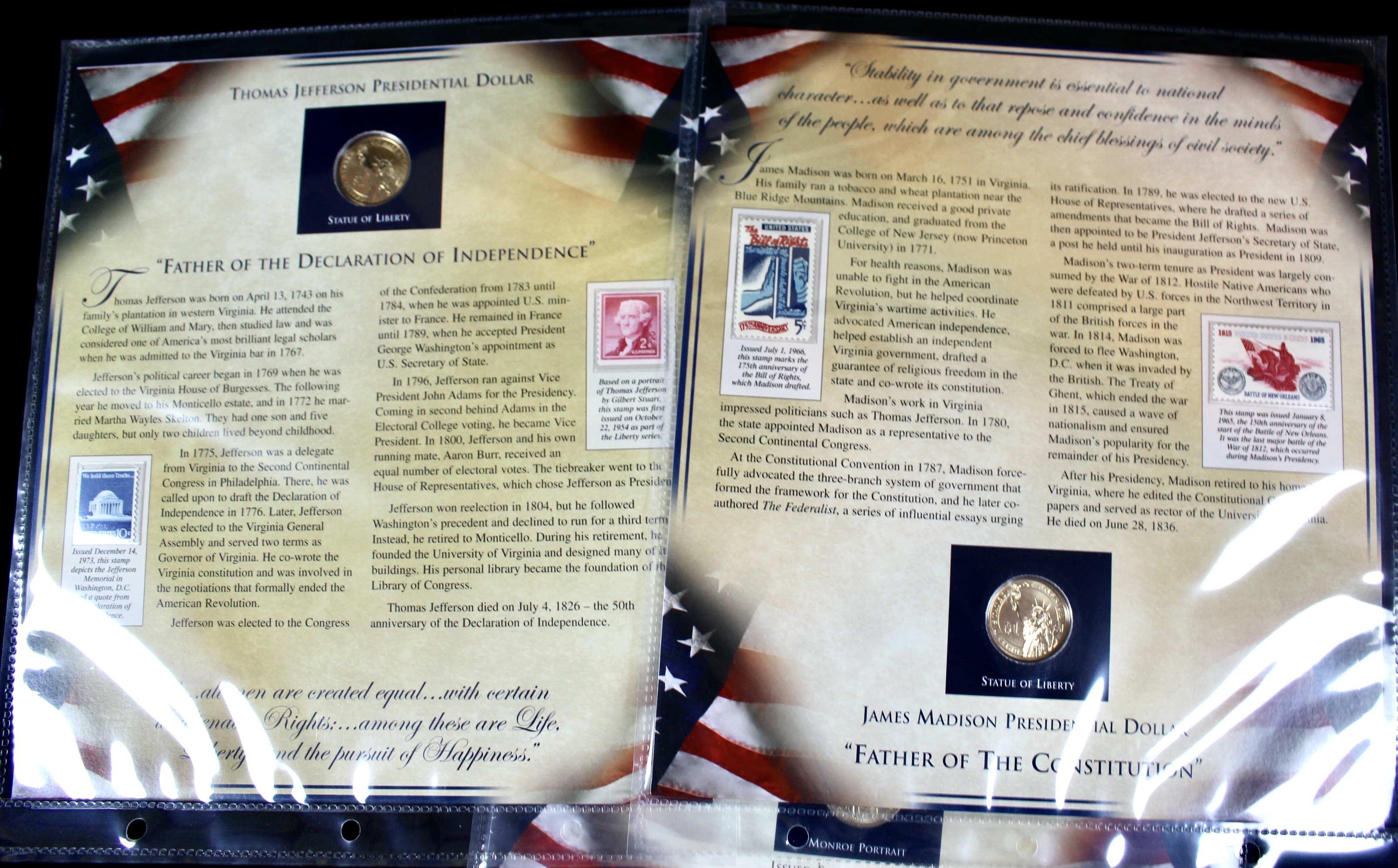 "The United States Presidents Coin Collection" Two Volume Set