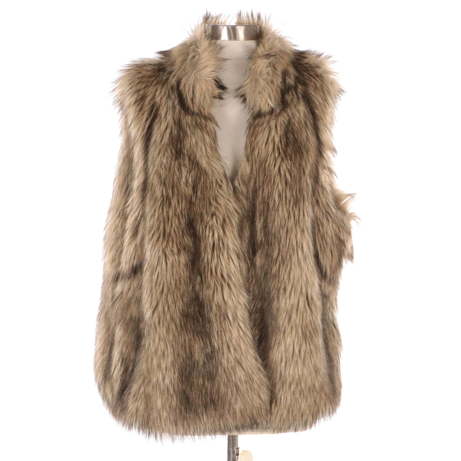 Michael Kors Faux Coyote Fur Vest