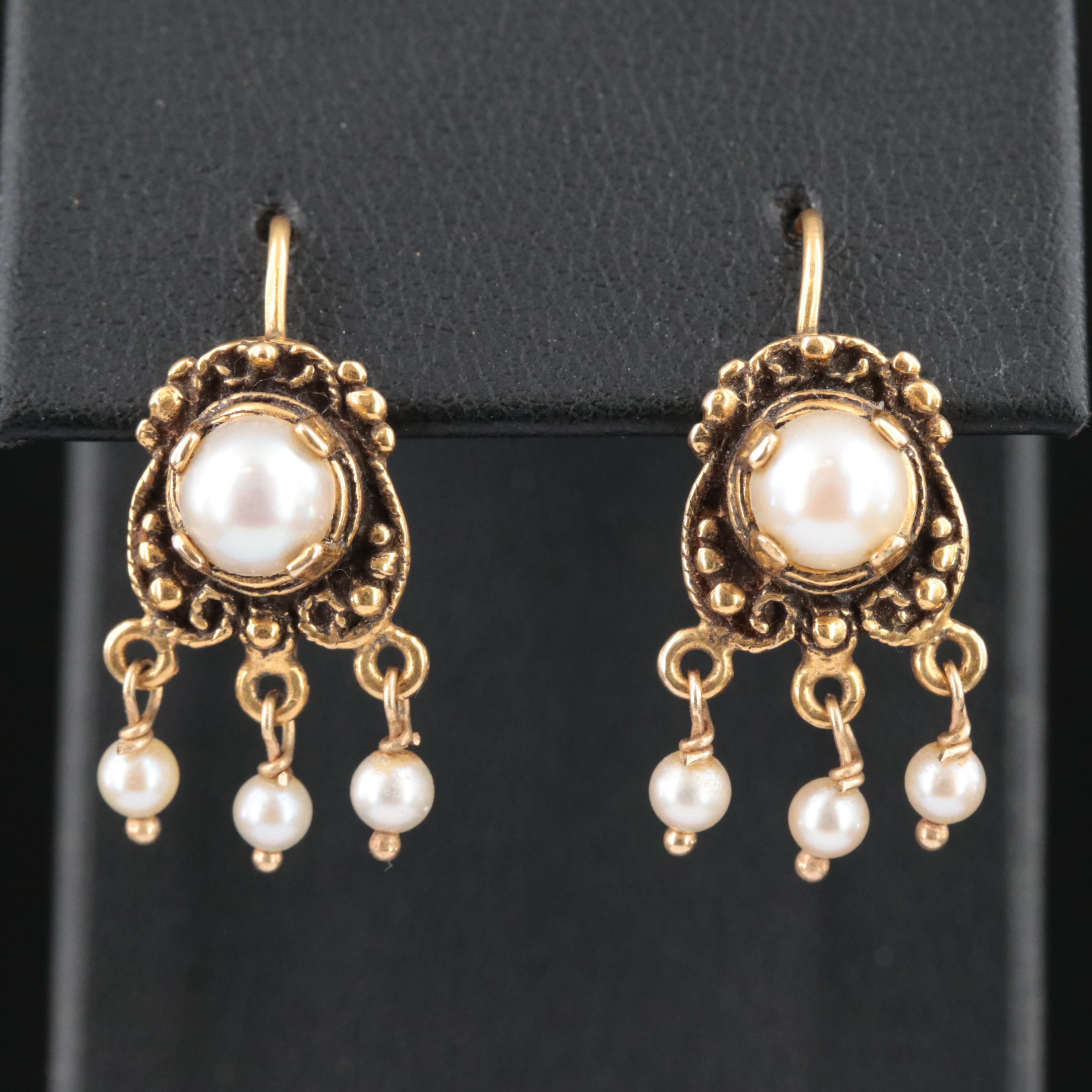 14K Pearl Earrings