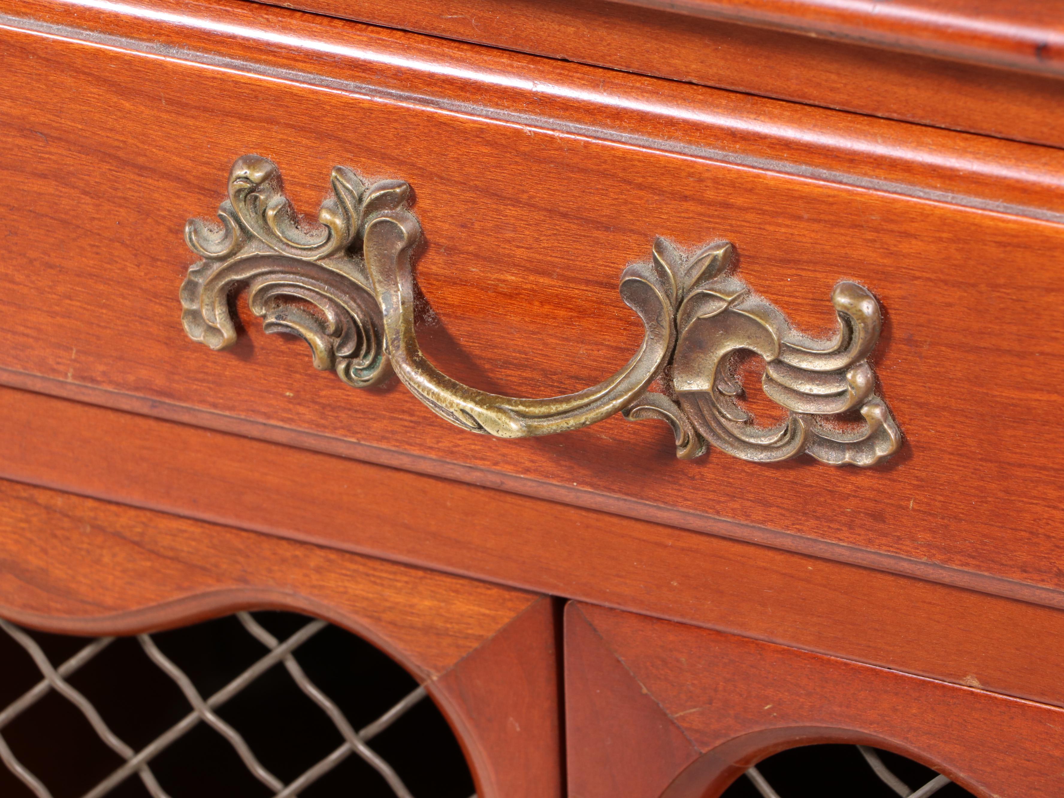 Pair of Sherwood French Provincial Style Cherrywood Nightstands