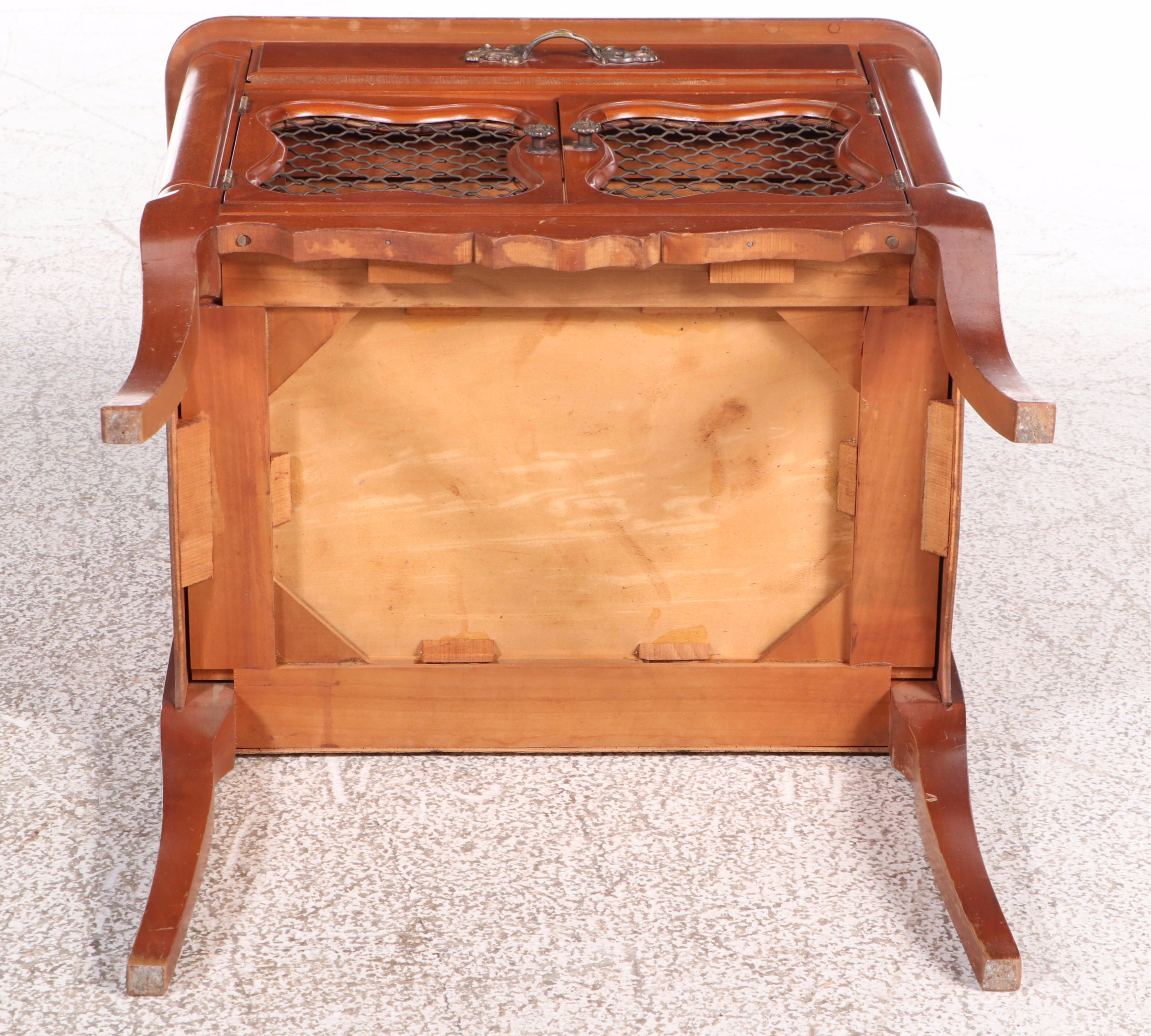 Pair of Sherwood French Provincial Style Cherrywood Nightstands