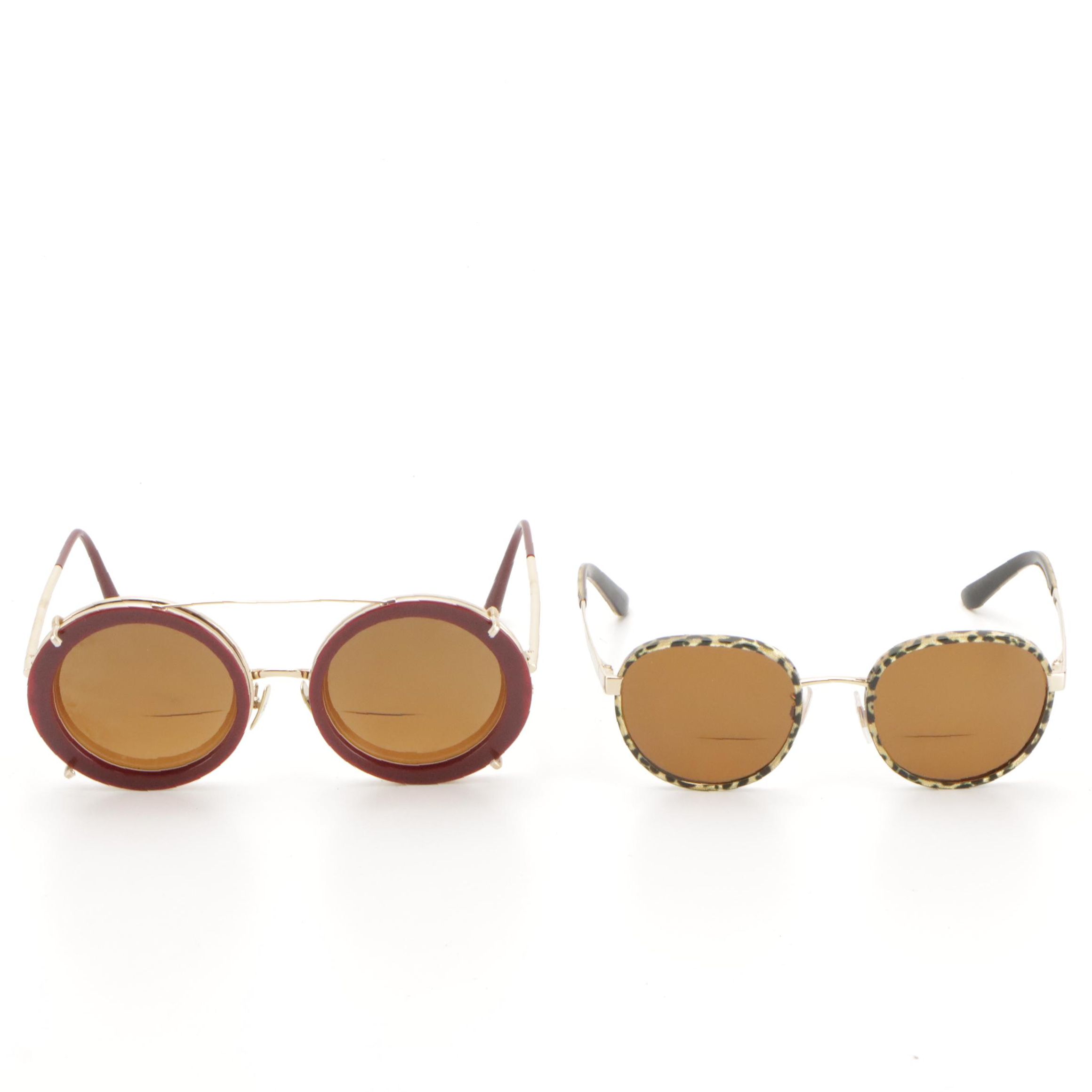 Dolce & Gabbana Polarized Prescription Bifocal Sunglasses with Cases