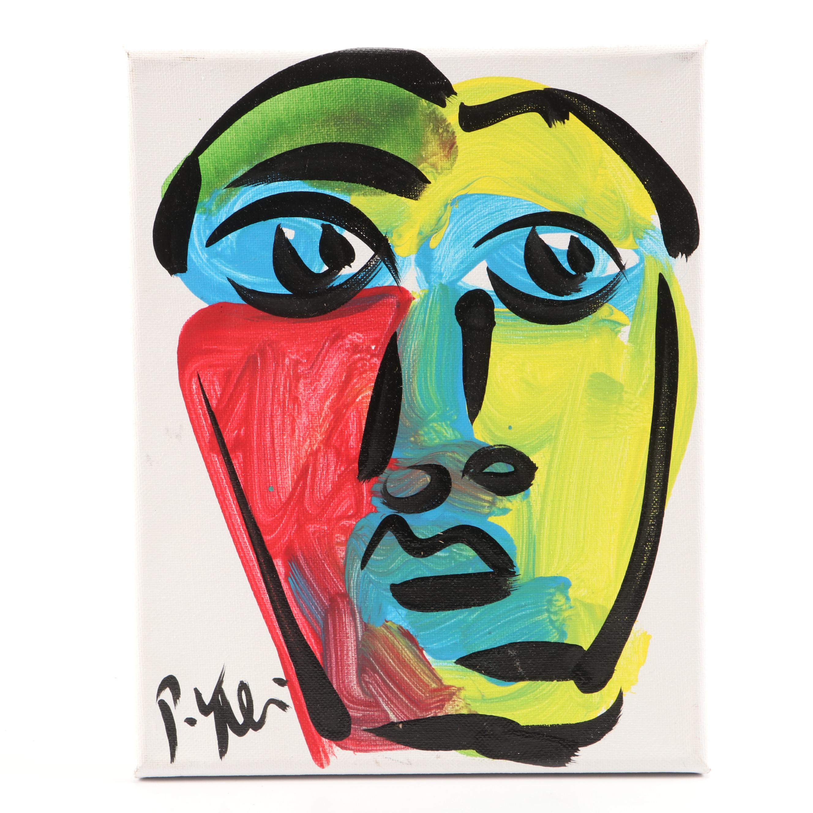 Peter Keil Stylized Acrylic Portrait