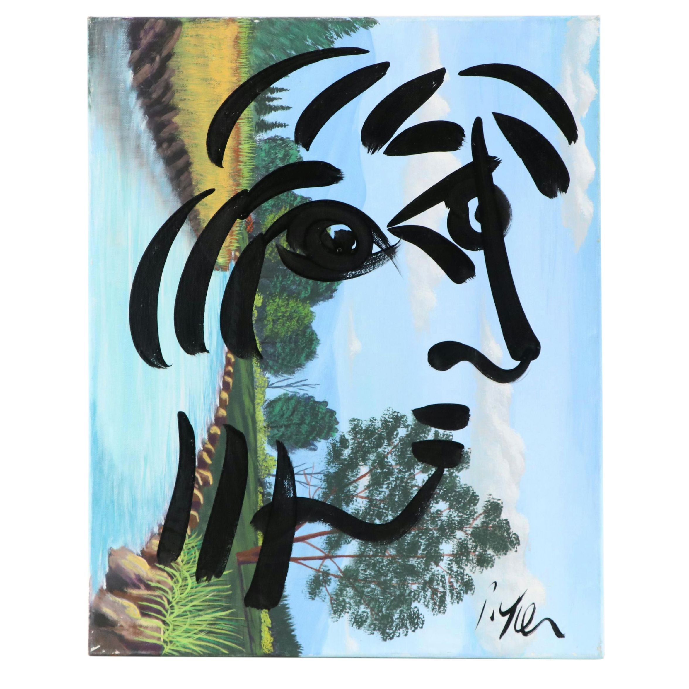 Peter Keil Abstract Acrylic Portrait