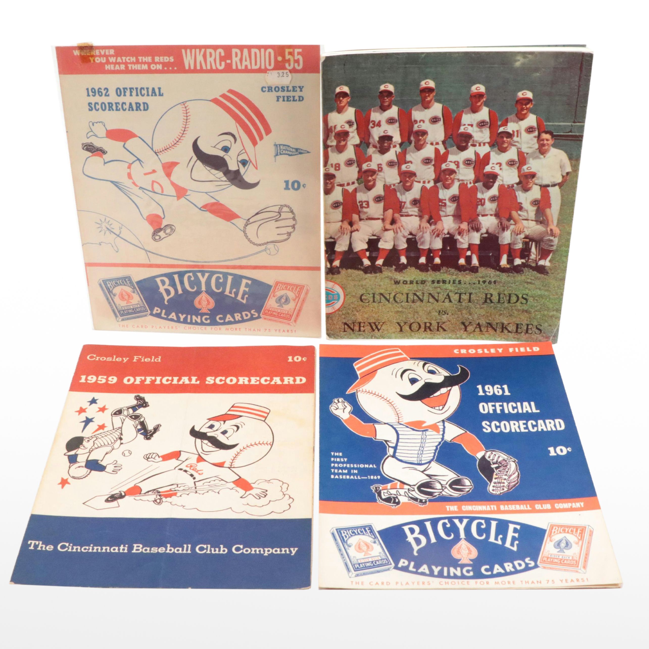 1961 World Series Program with Cincinnati Reds Scorecards, Mid 20th Century