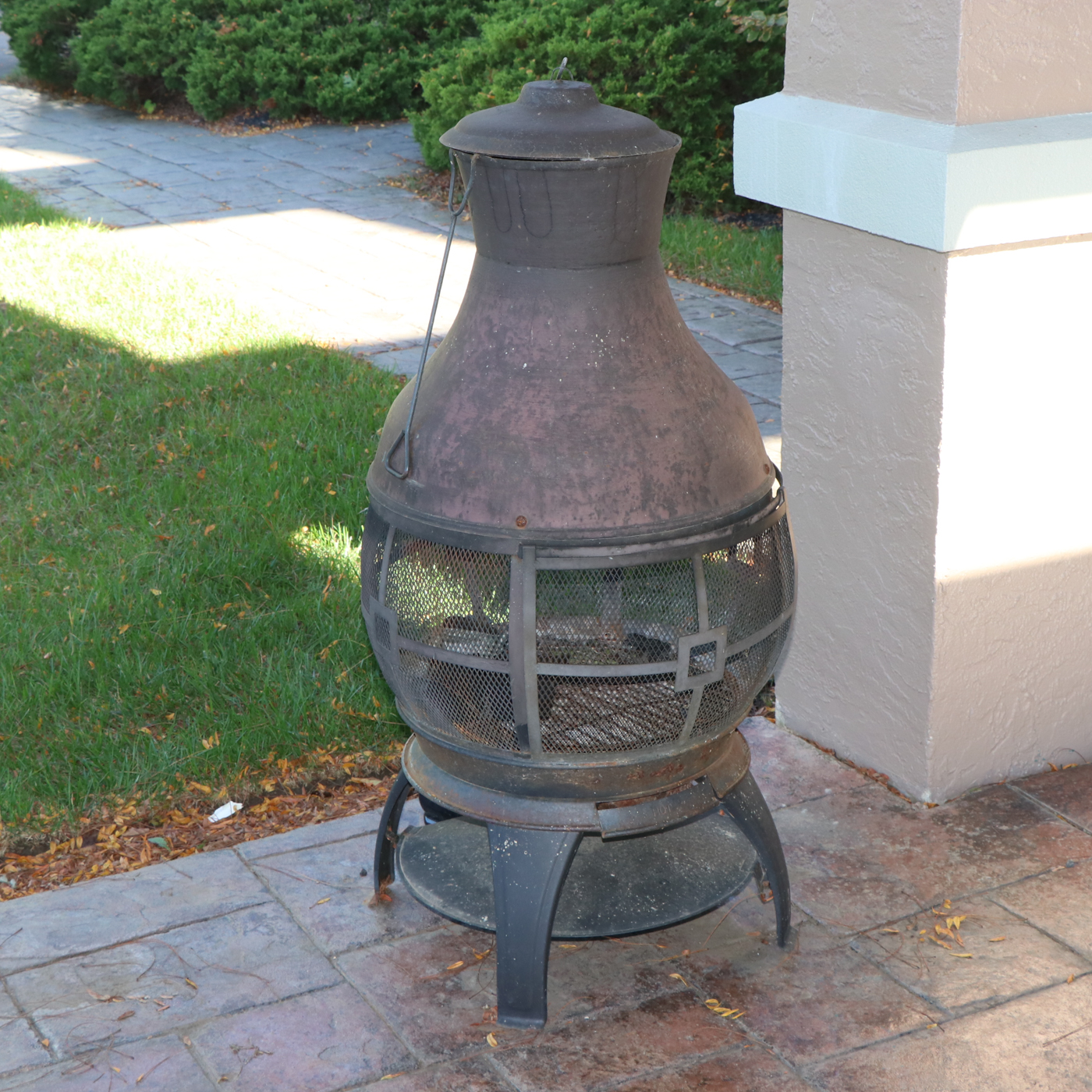 Cast Iron Patio Chiminea Outdoor Fireplace