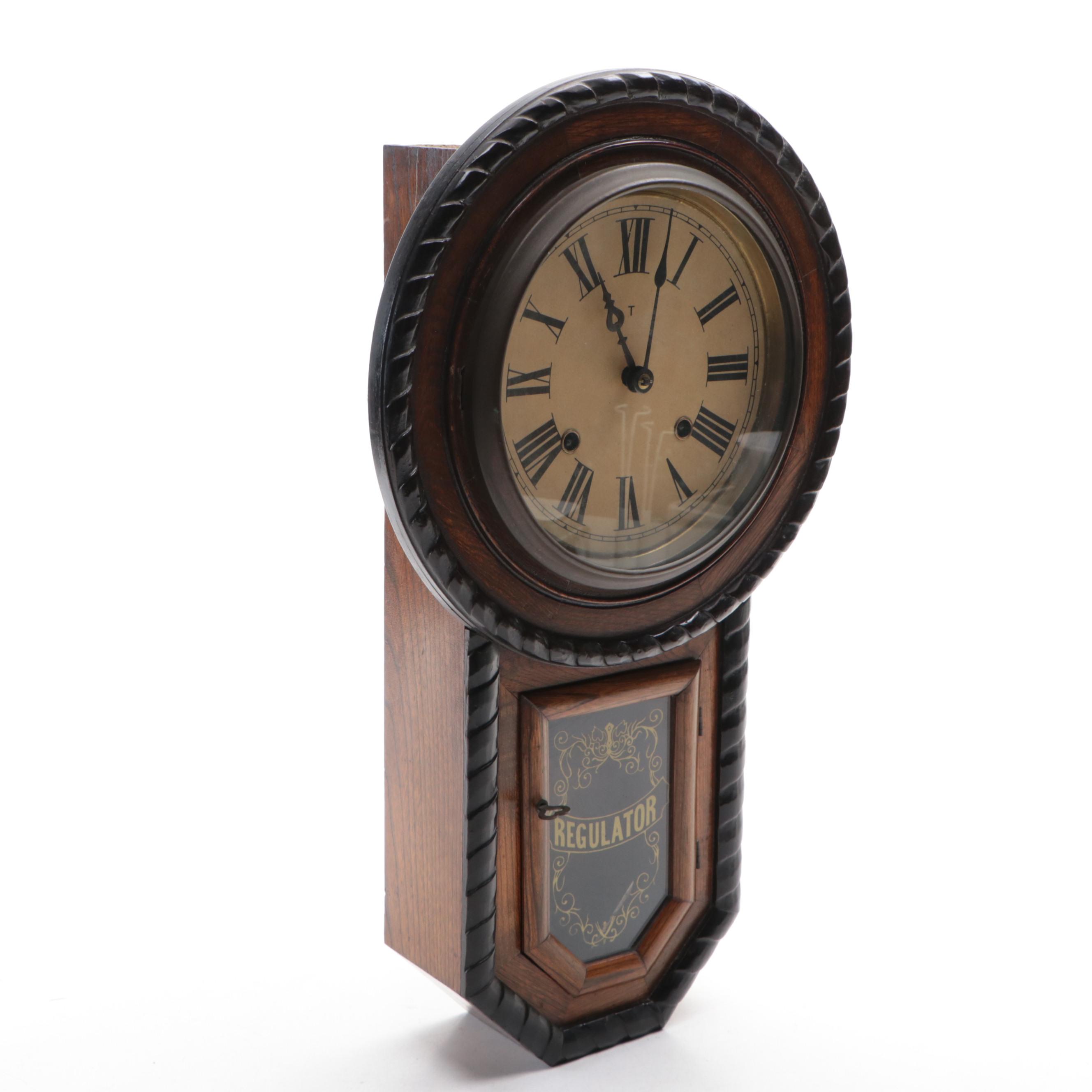 Takano's Clock Factory Japanese Regulator Clock, Early 20th Century