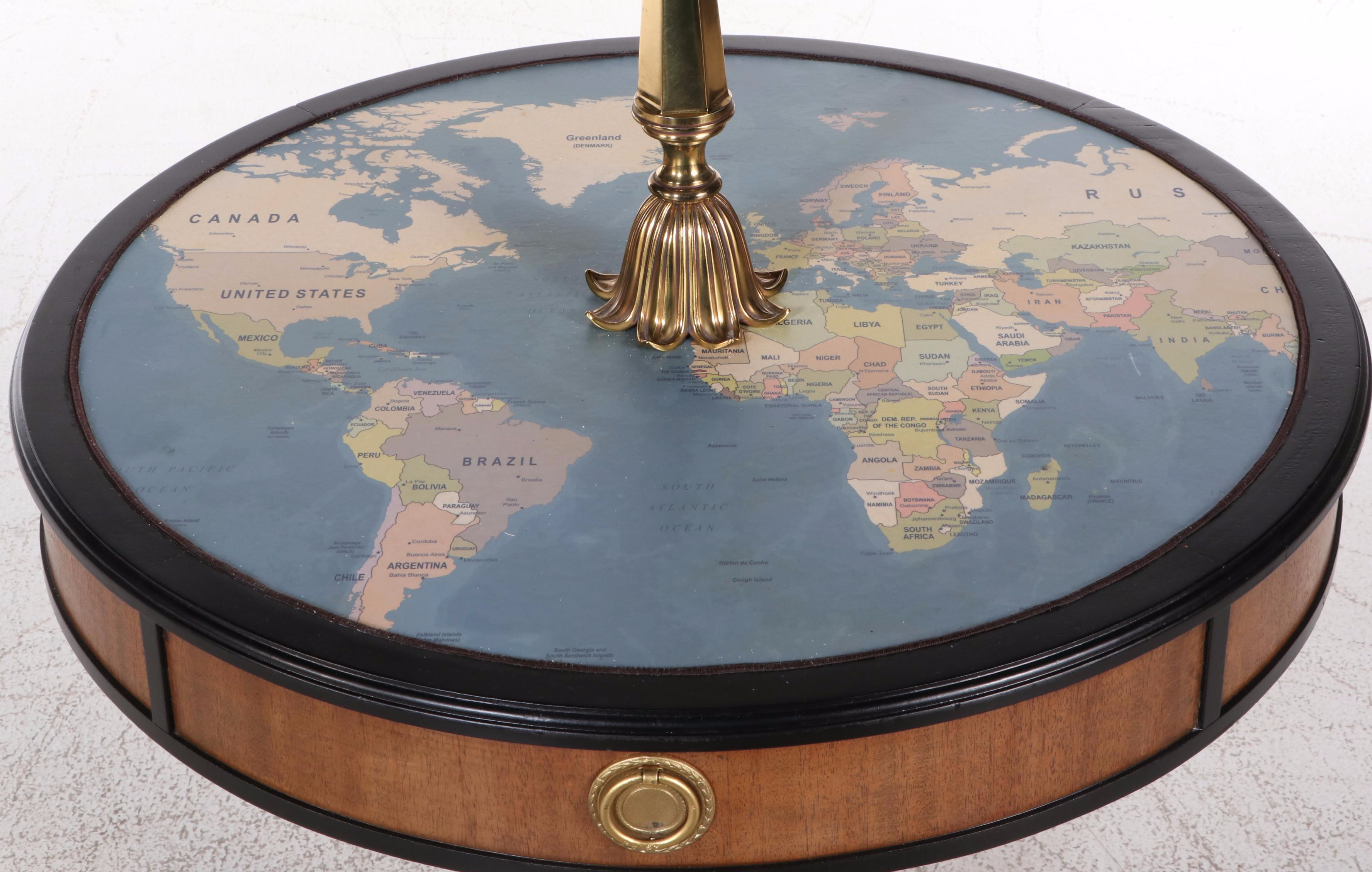 * "Suited For Travel" Repurposed Floor Lamp with Menswear Wool Lampshade