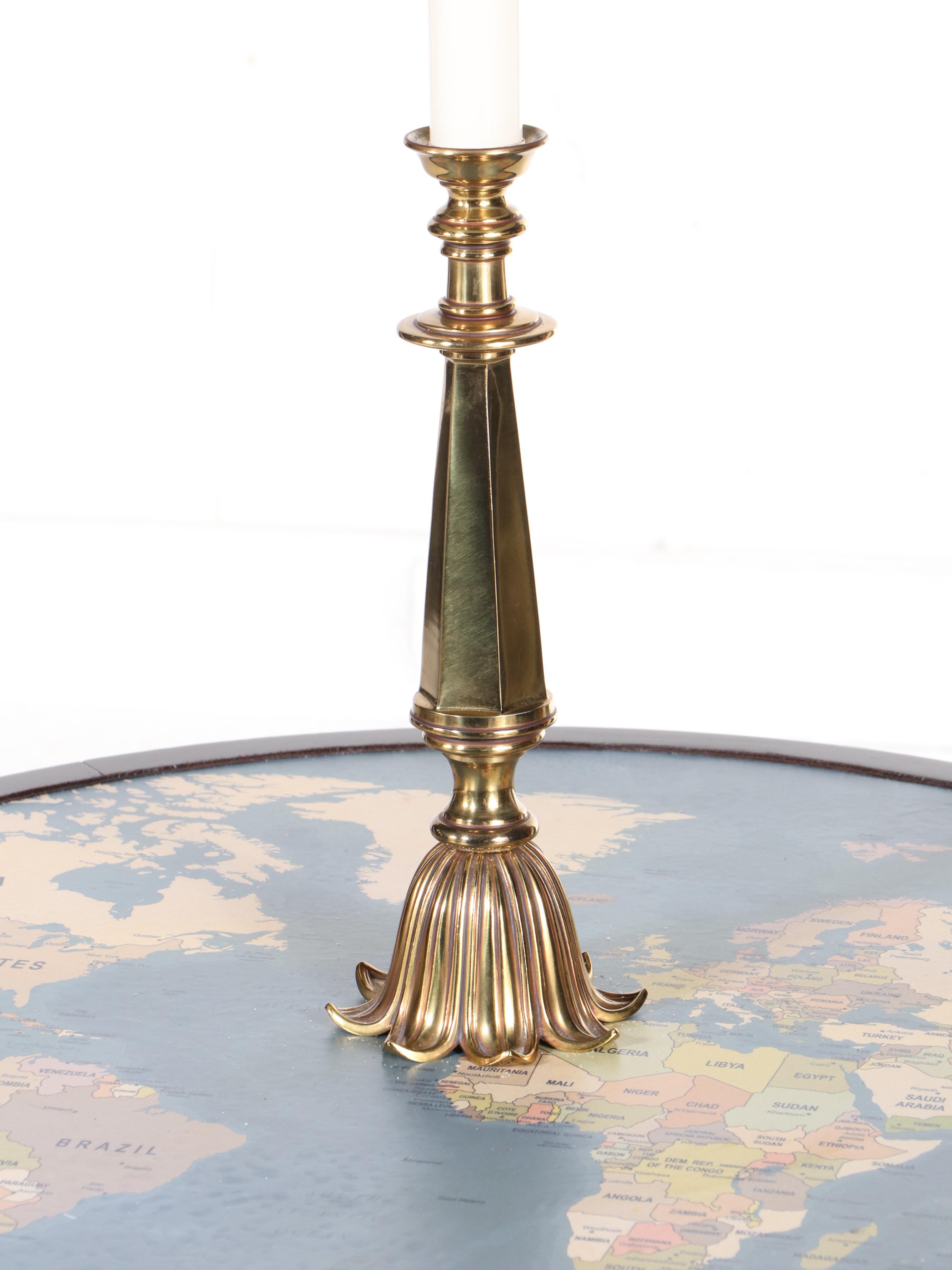 * "Suited For Travel" Repurposed Floor Lamp with Menswear Wool Lampshade