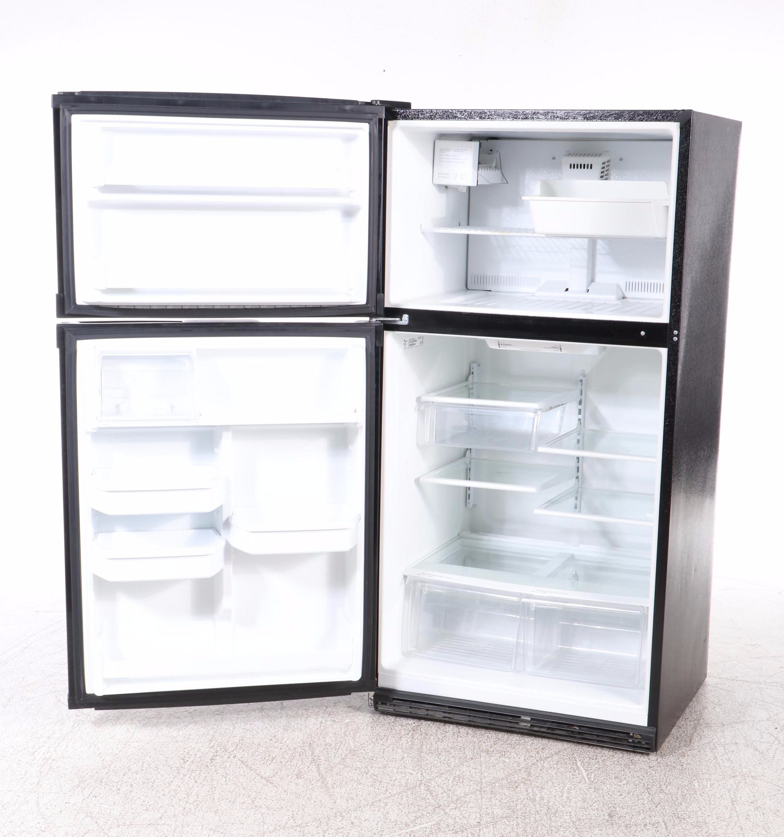 Whirlpool Black Freestanding Top Freezer Refrigerator