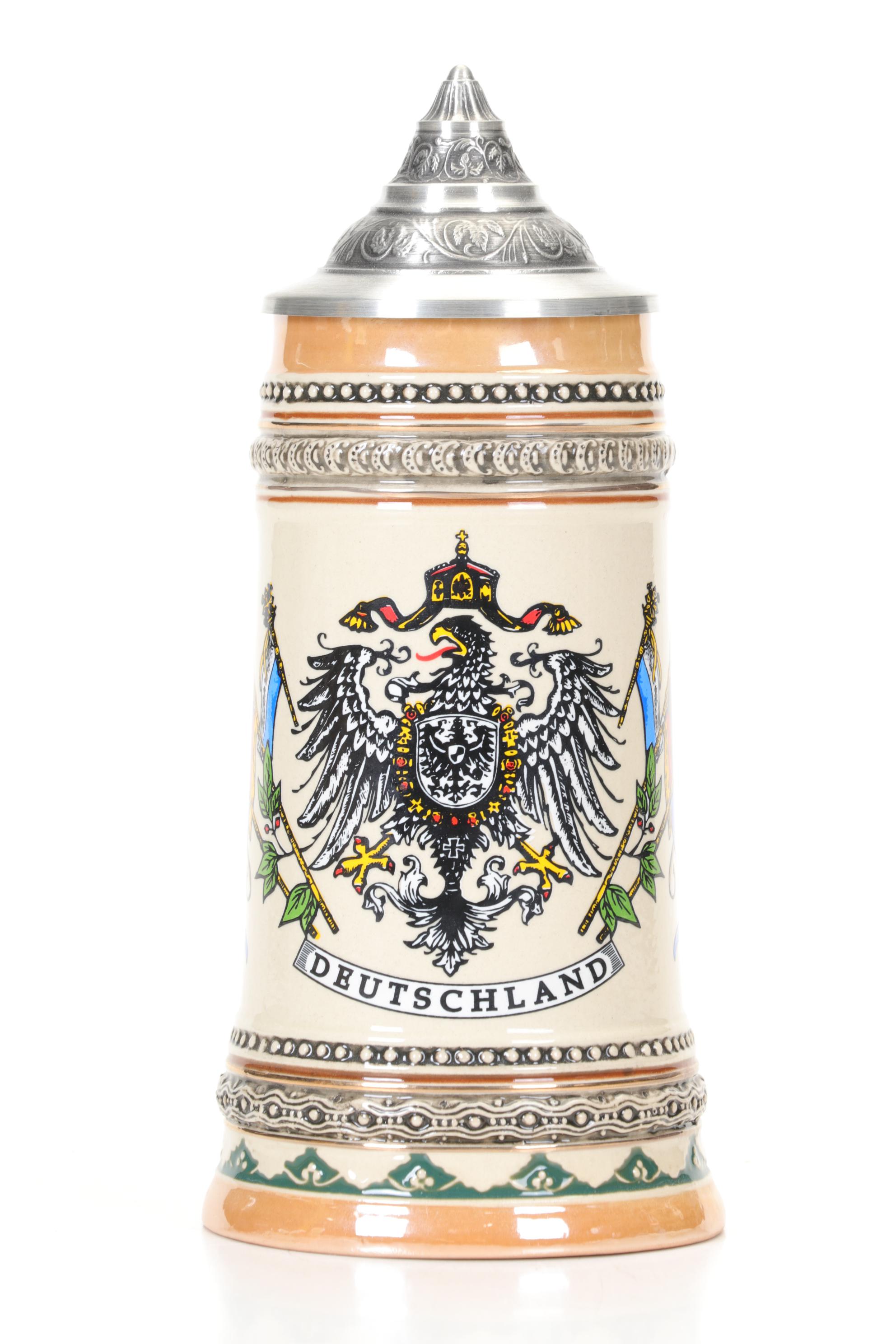 Paid of Hand-Painted German Beer Steins