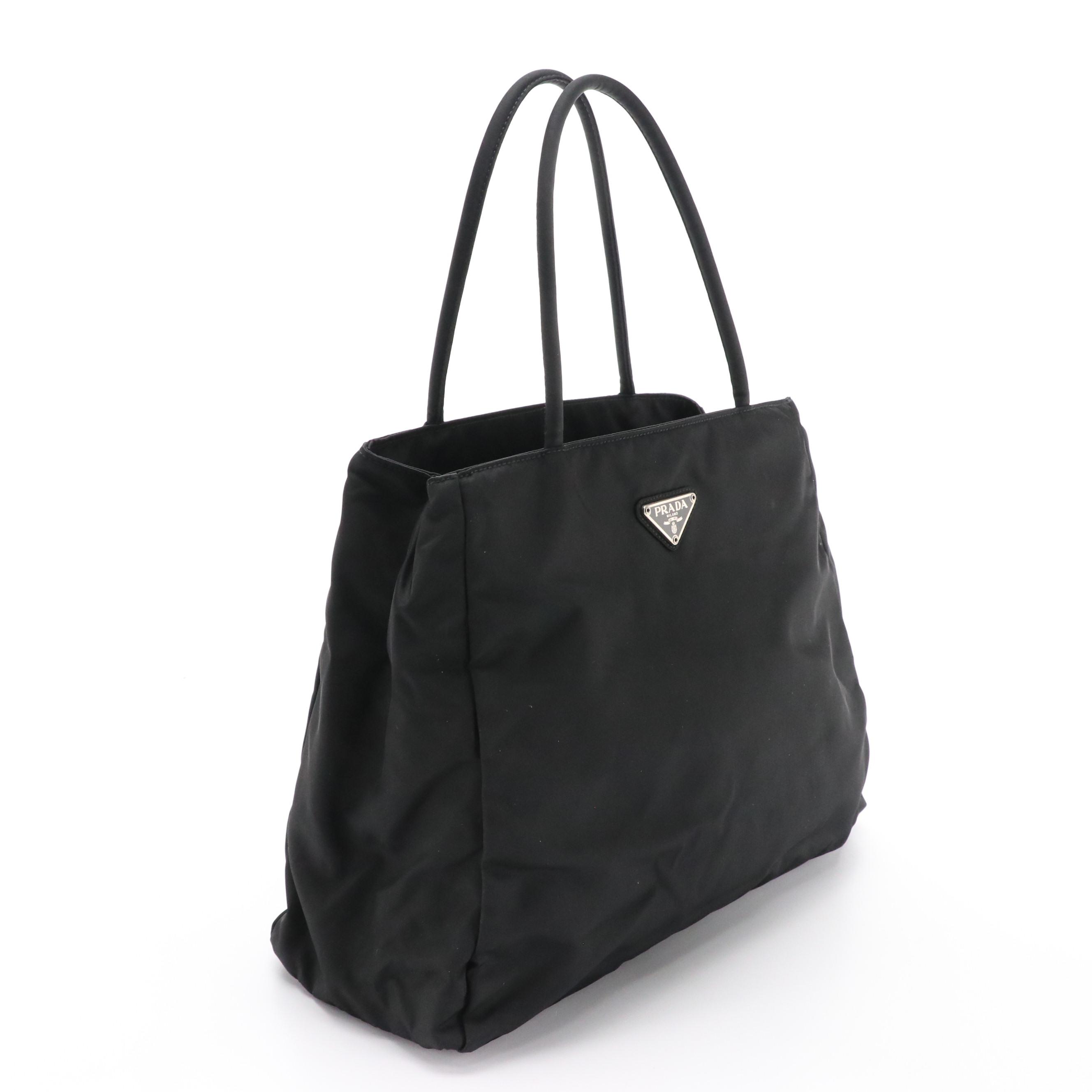 Prada Small City Shopper Tote Bag in Black Nylon Tessuto