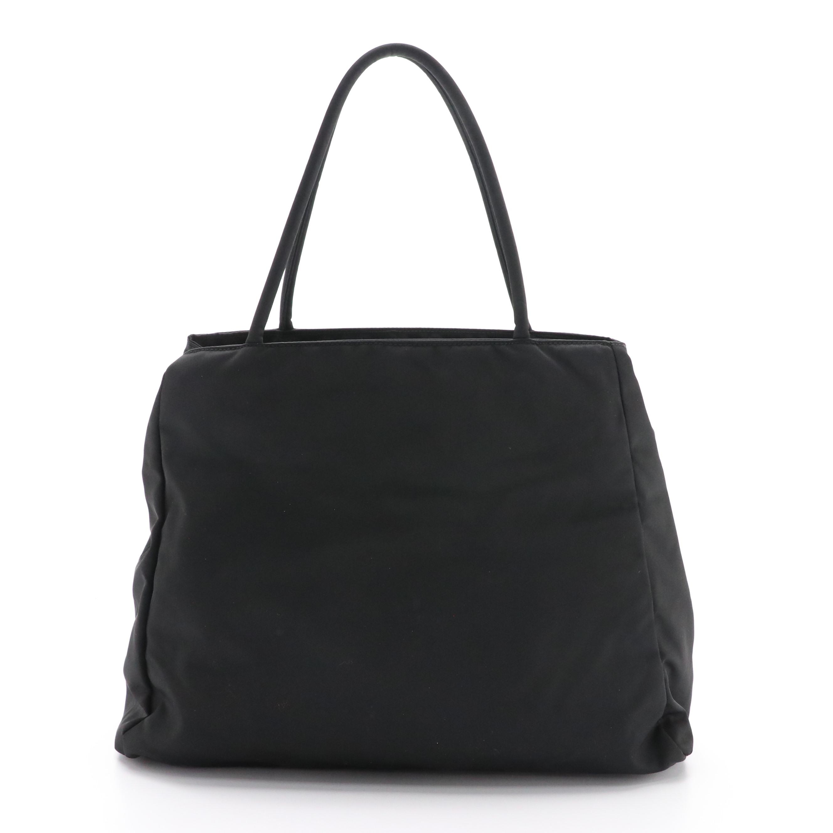 Prada Small City Shopper Tote Bag in Black Nylon Tessuto