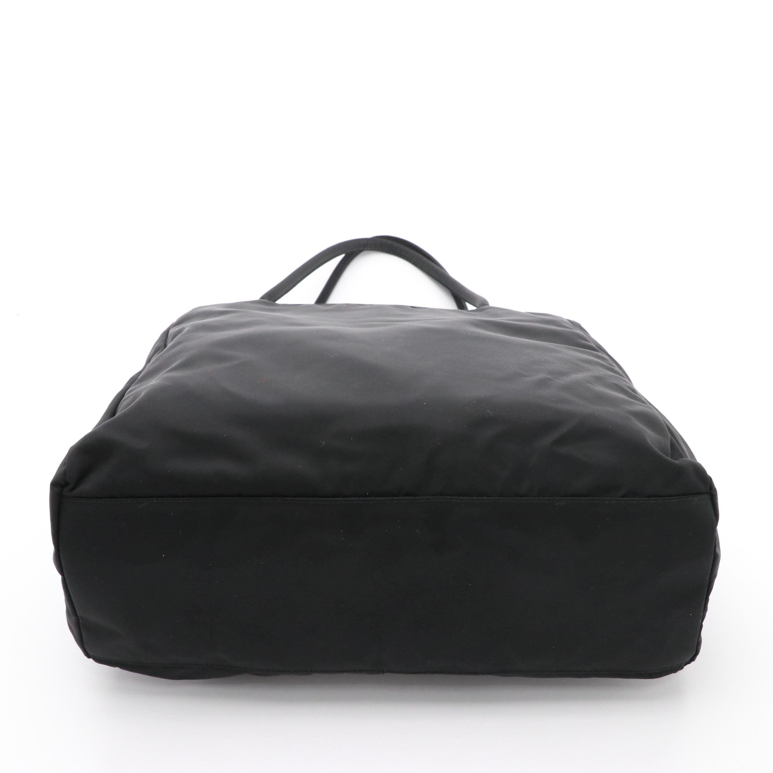 Prada Small City Shopper Tote Bag in Black Nylon Tessuto