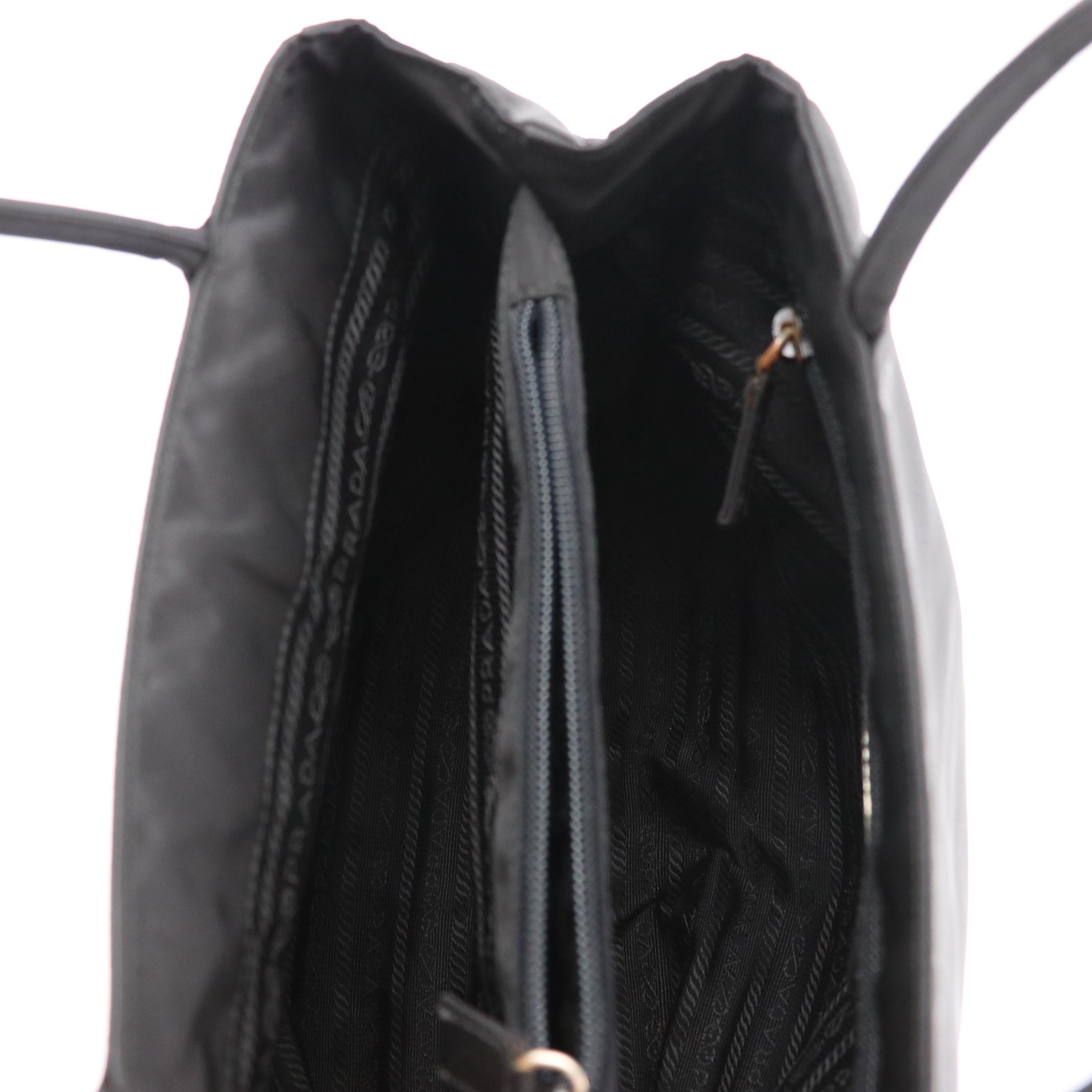 Prada Small City Shopper Tote Bag in Black Nylon Tessuto