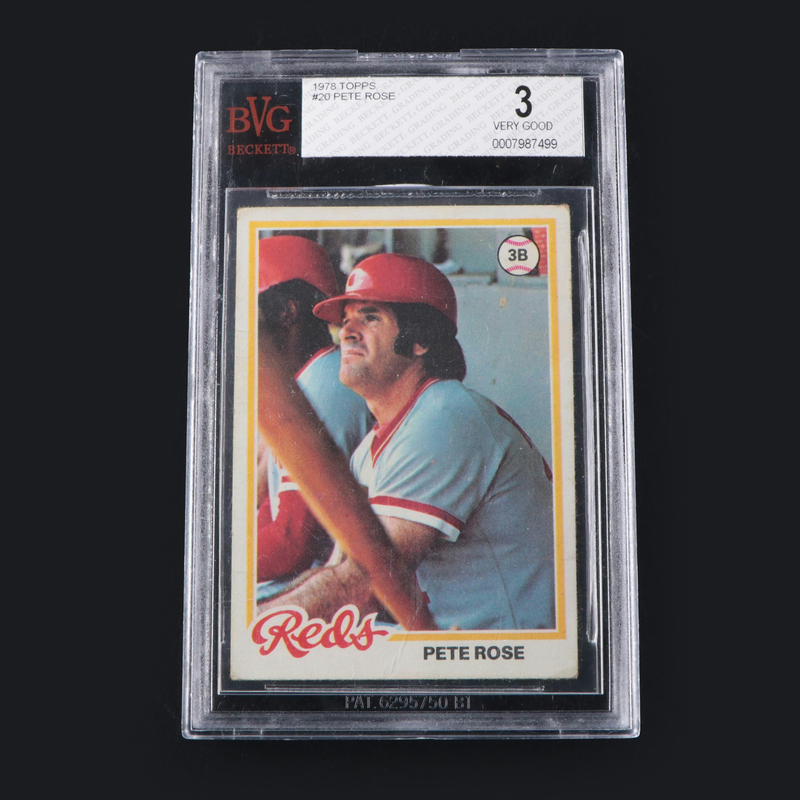 1978 Topps Pete Rose Card #20 Graded BVG 3