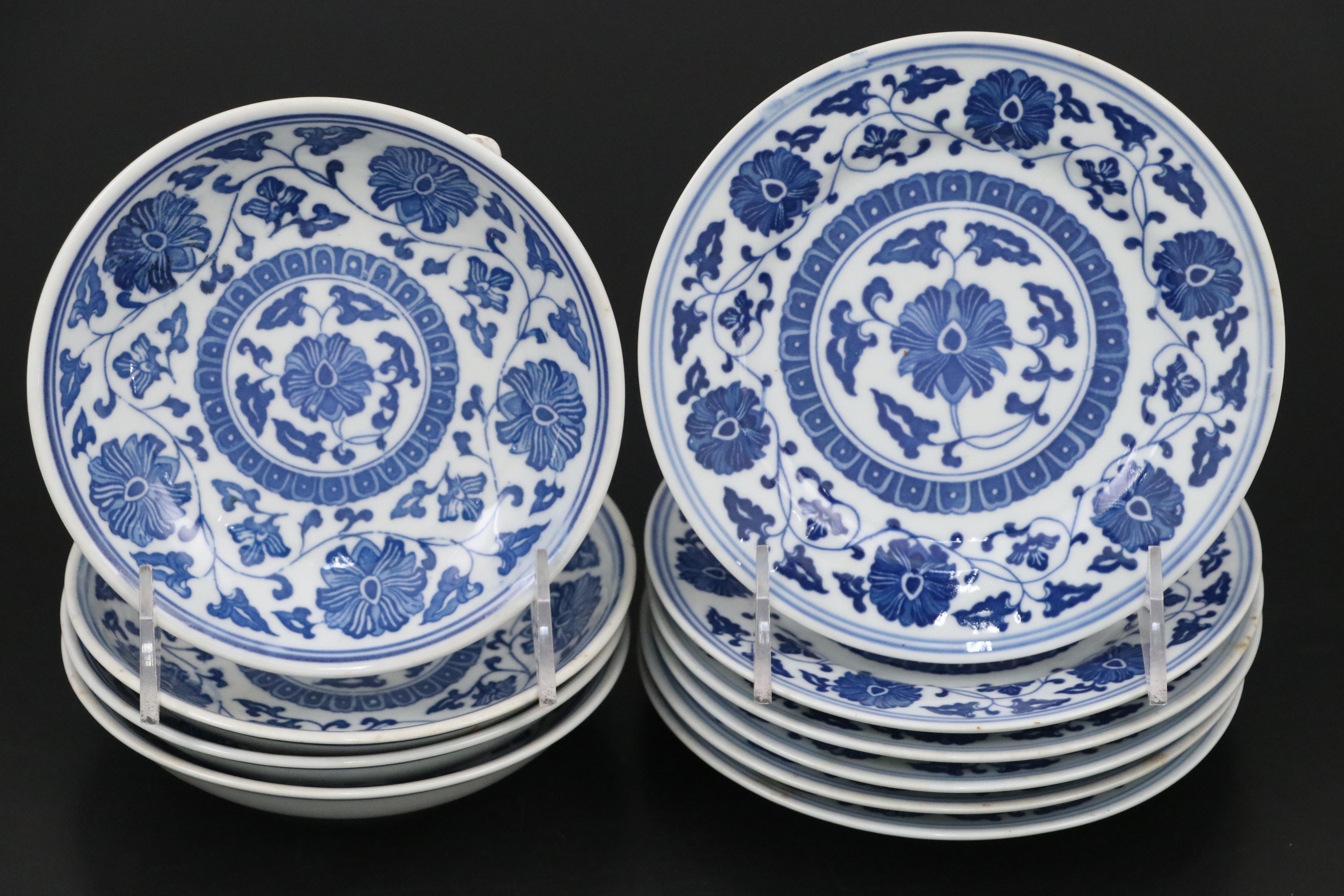 Chinese Blue and White Ceramic Rice Bowls, Sauce Bowls and More