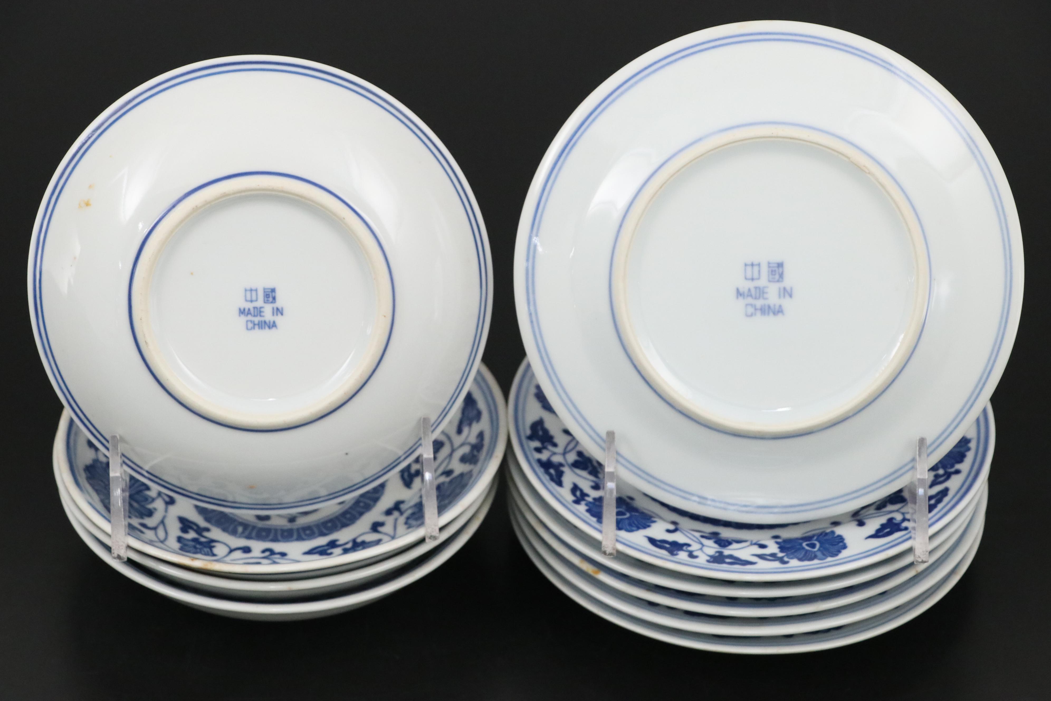 Chinese Blue and White Ceramic Rice Bowls, Sauce Bowls and More