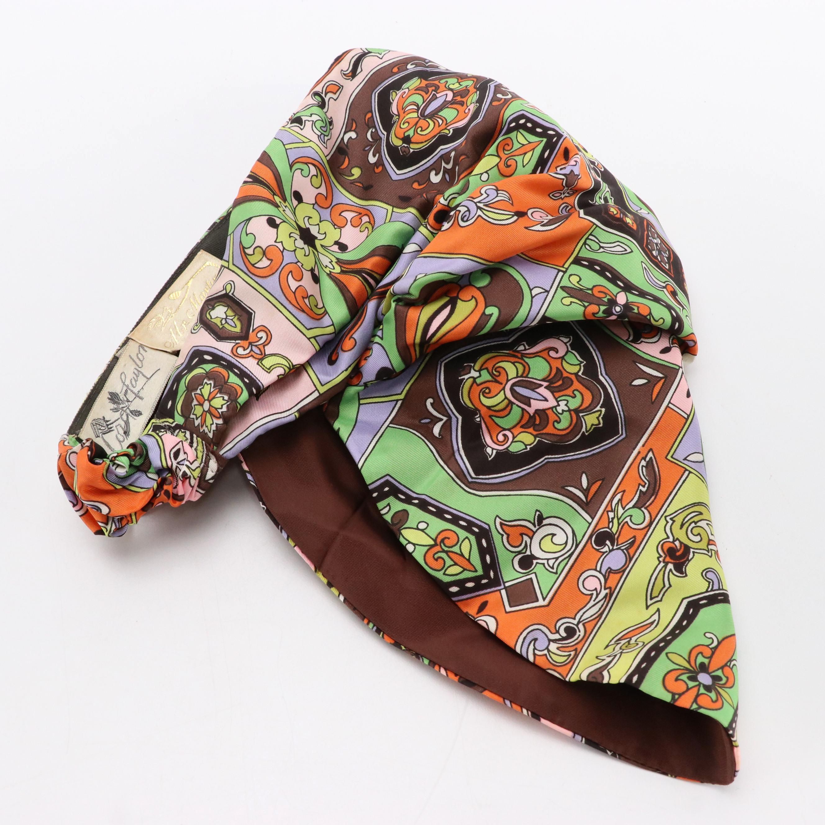 Twill Scarf Hat by Mr. Martin for Lord & Taylor, 1960s