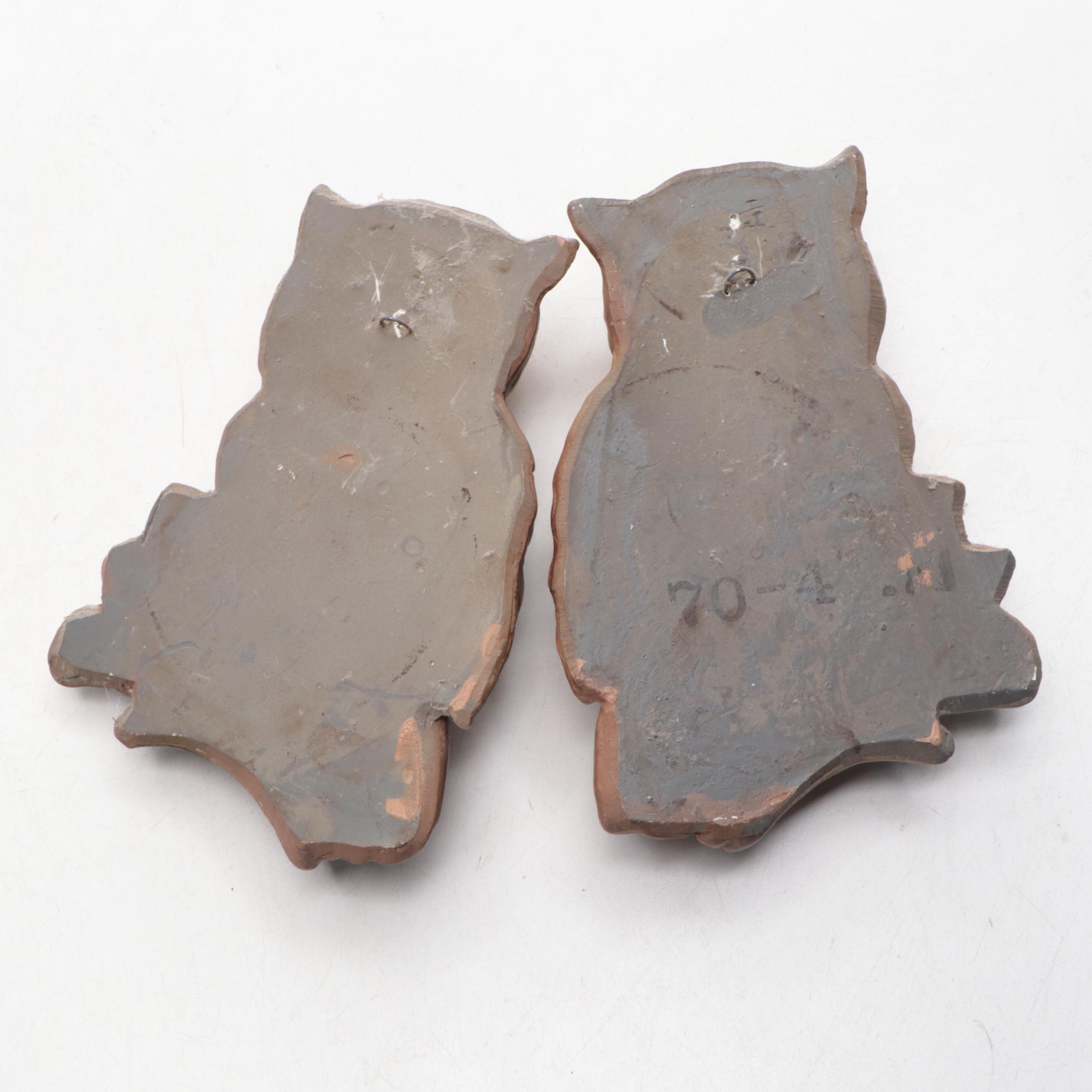 Owl-Themed Wall Hangings with Cast Iron Owl Trivets and Ceramic Incense Burner