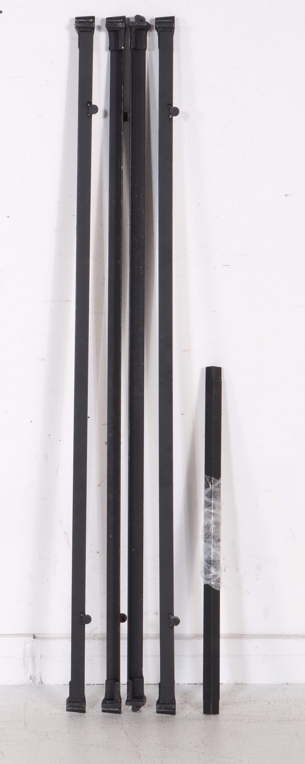 Brass Beds of Virginia Painted Cast Metal Twin Bed Frames with Brass Finials