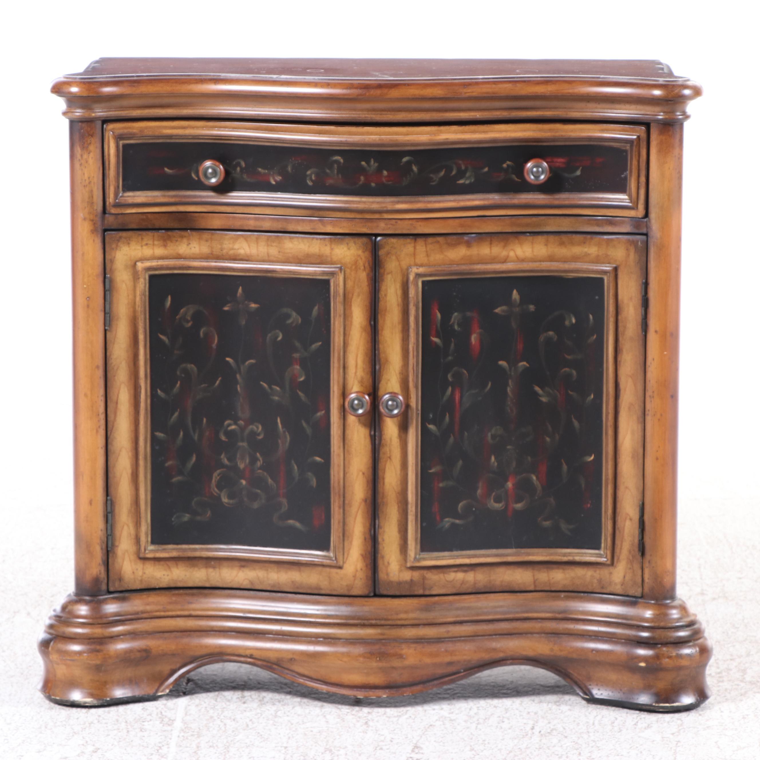 Hooker Furniture "Seven Seas" Cherrywood & Paint-Decorated Console Cabinet