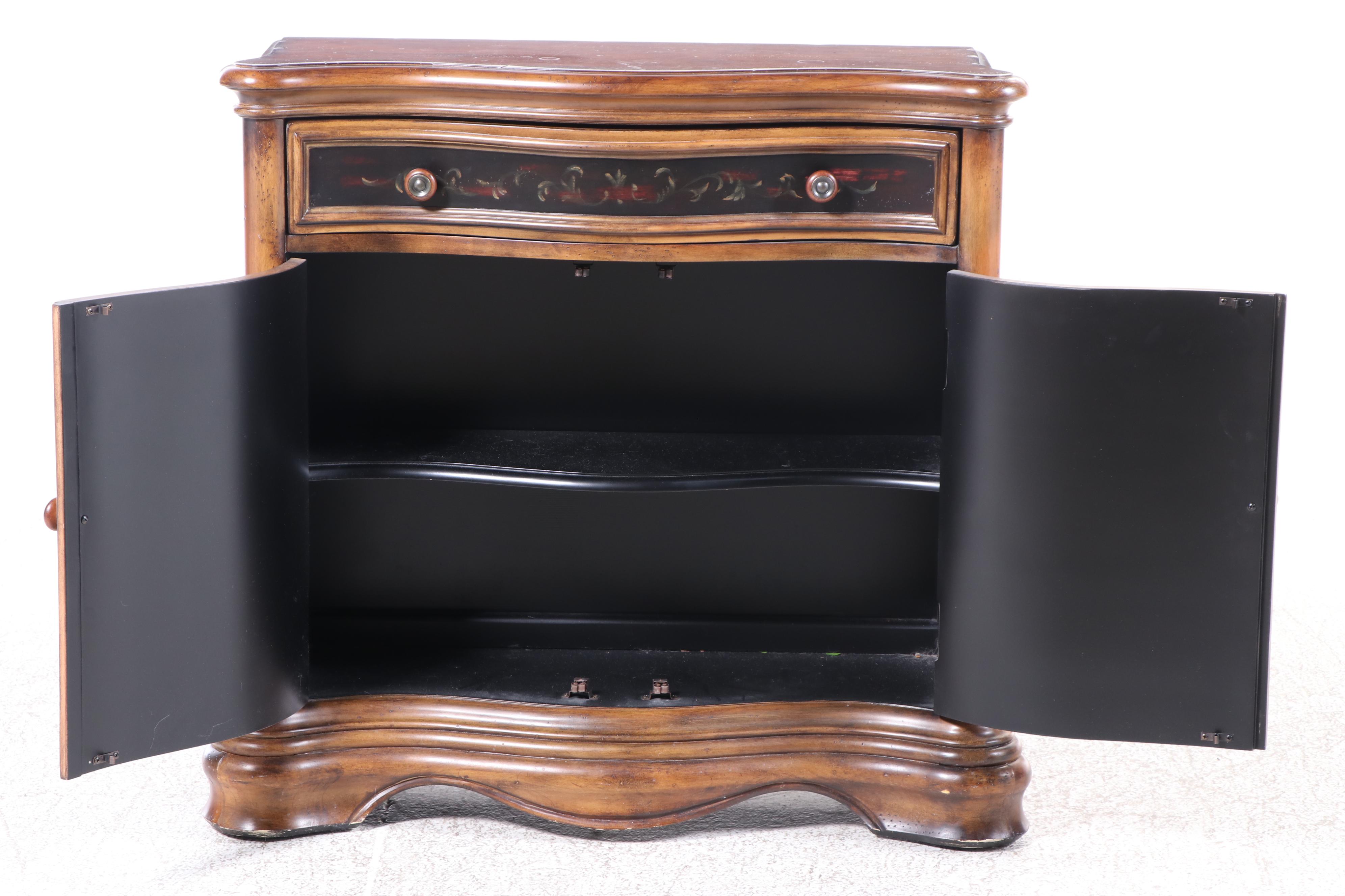 Hooker Furniture "Seven Seas" Cherrywood & Paint-Decorated Console Cabinet