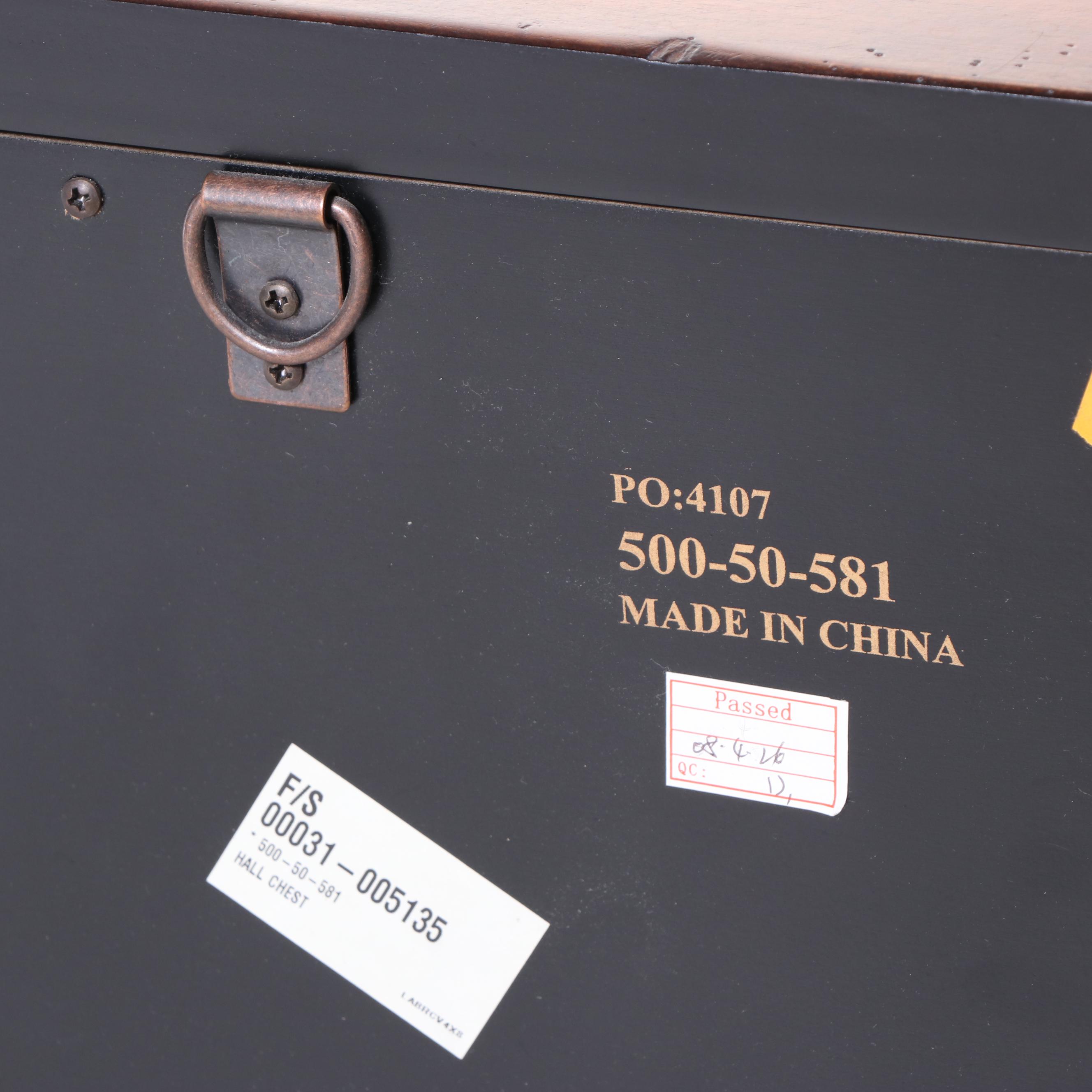 Hooker Furniture "Seven Seas" Cherrywood & Paint-Decorated Console Cabinet