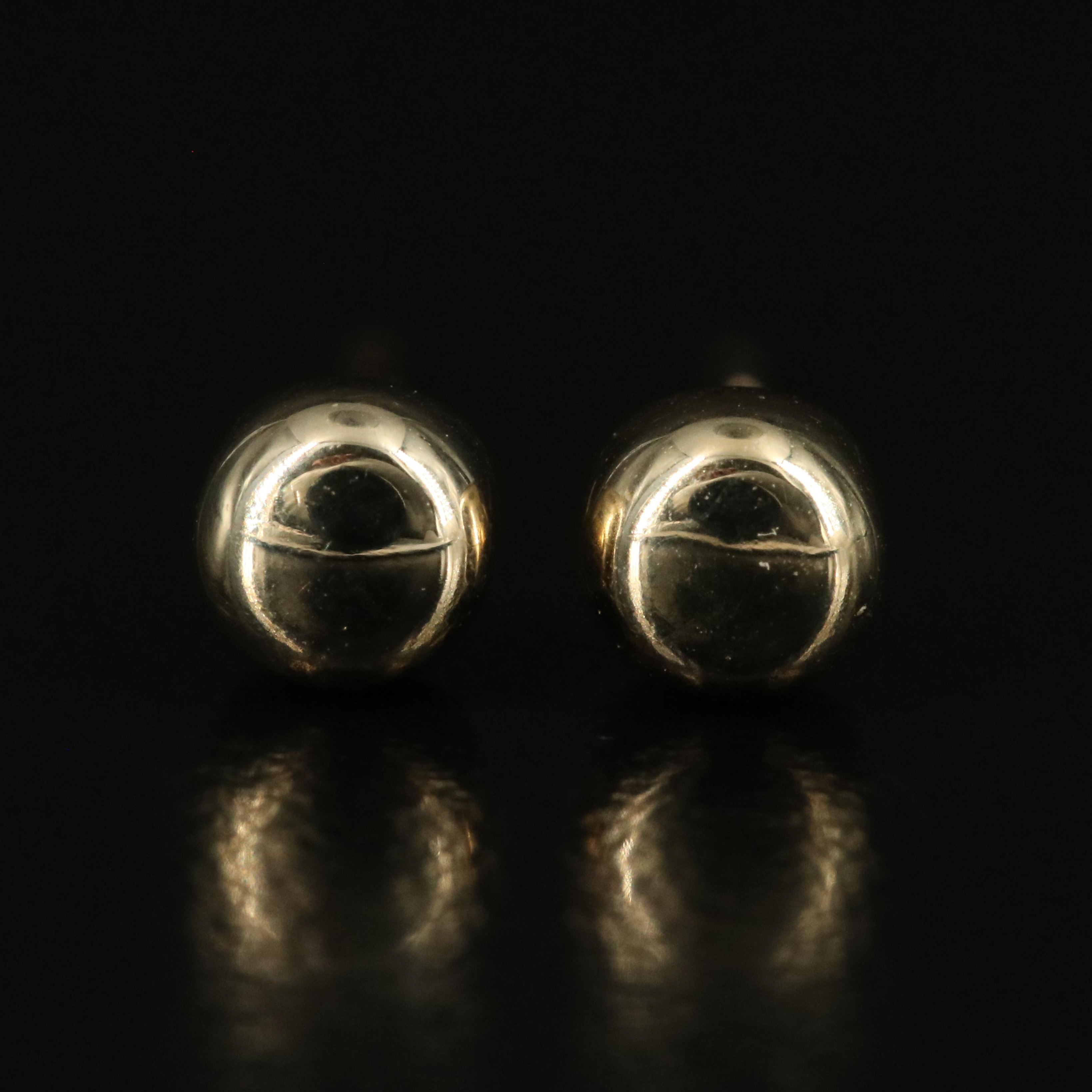 Italian 14K Sphere Earrings Everything But The House