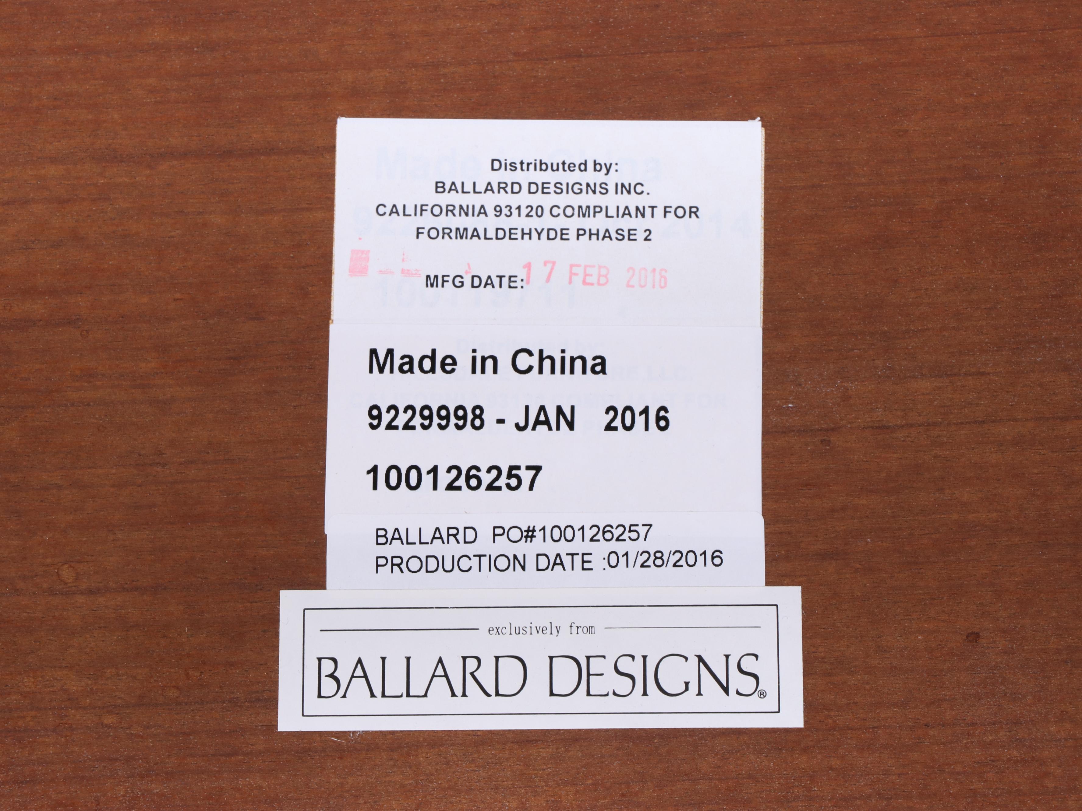 Ballard Designs "Durham" Desk, 2016