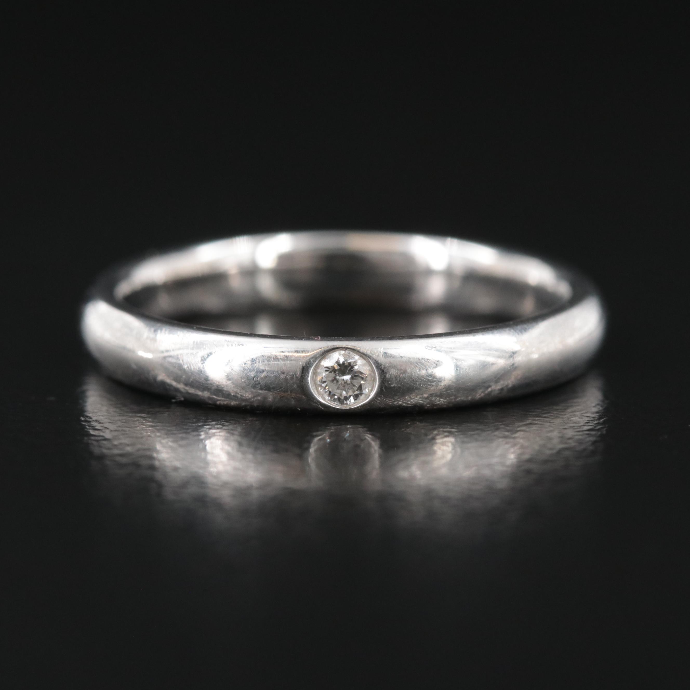 Harry Winston Platinum Classic Single Diamond Band Ring